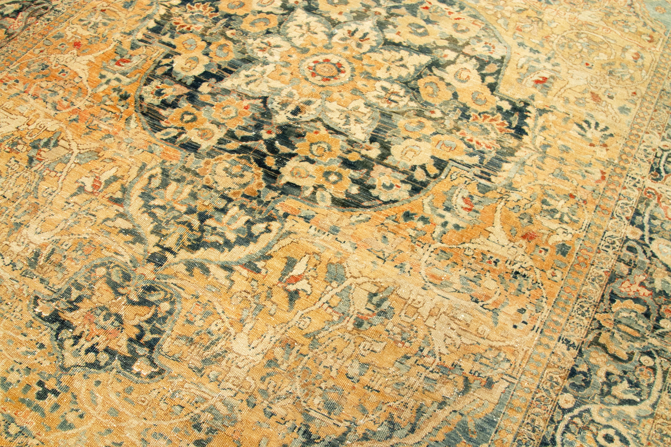 Thumbnail 3 for Antique Persian Tabriz Traditional Rug 92695