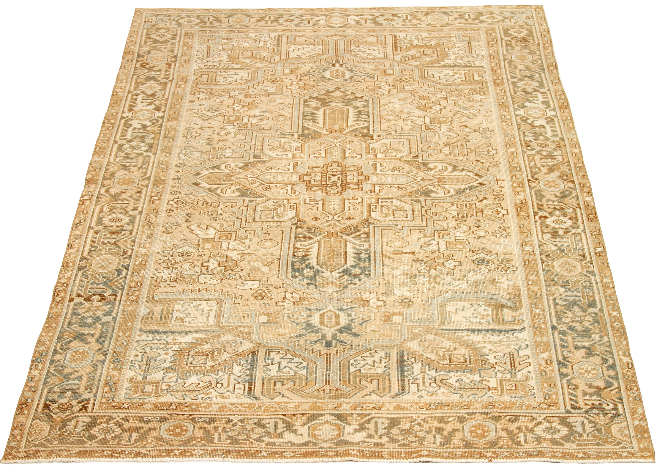 Thumbnail 5 for Antique Persian Heriz Traditional Rug 92701