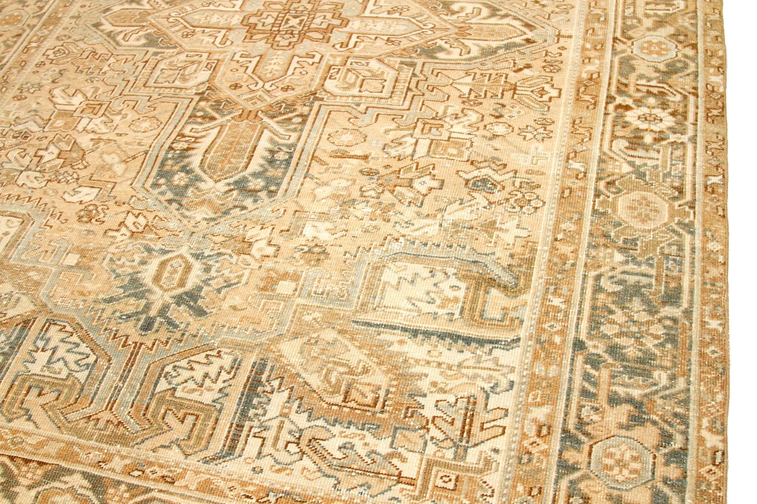 Thumbnail 3 for Antique Persian Heriz Traditional Rug 92701