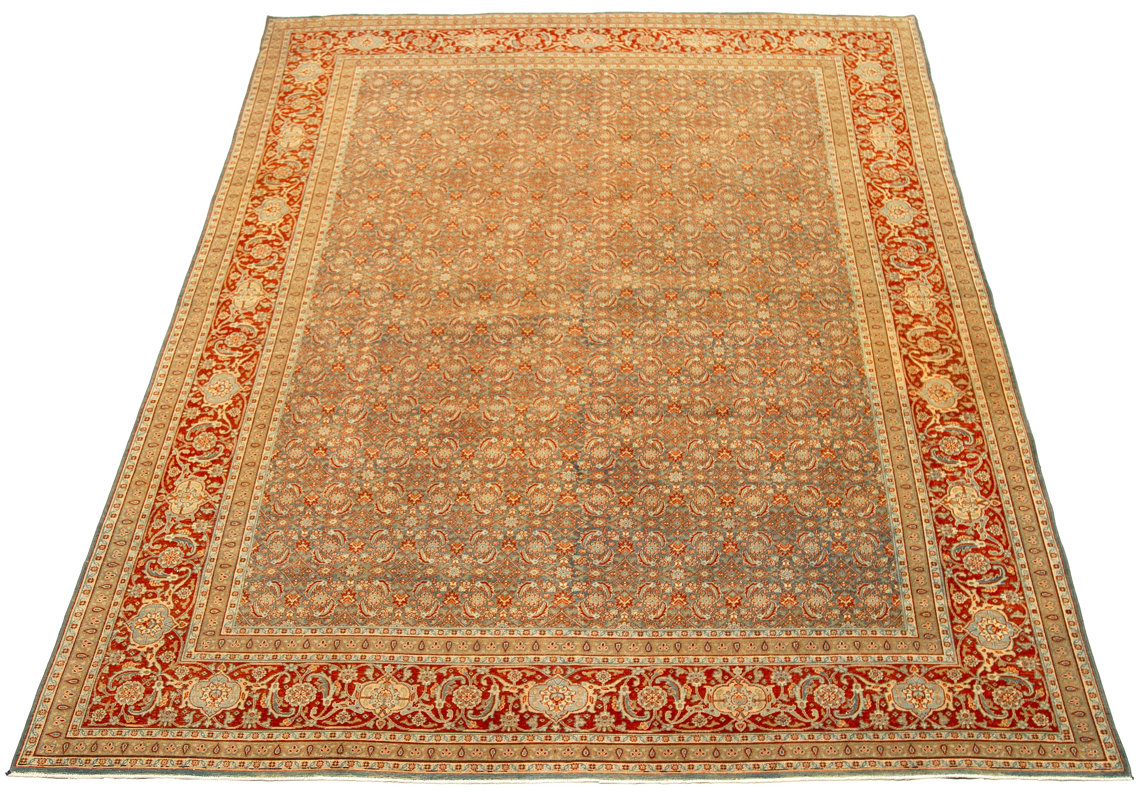 Thumbnail 6 for Antique Persian Tabriz Traditional Rug 92703