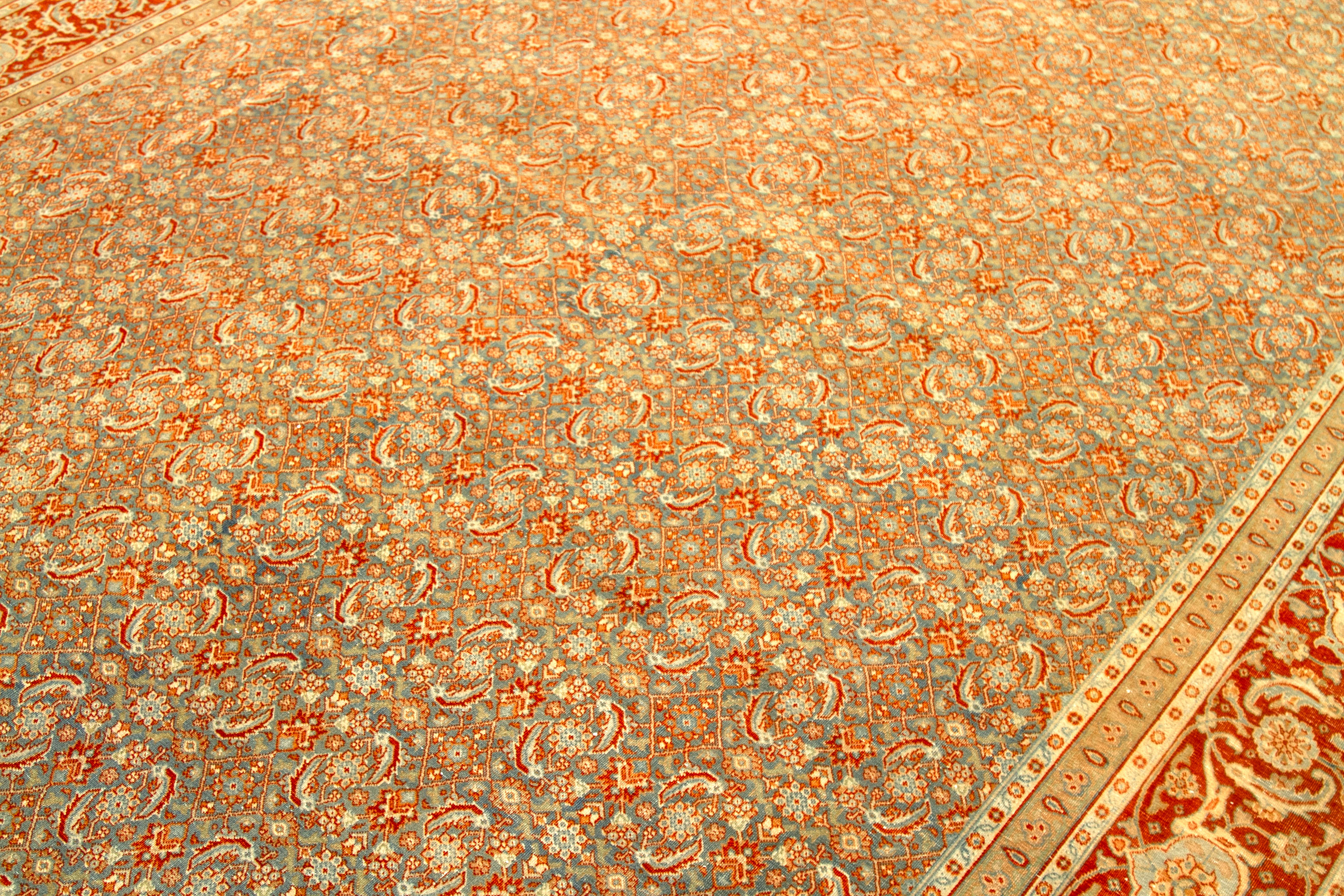 Thumbnail 3 for Antique Persian Tabriz Traditional Rug 92703