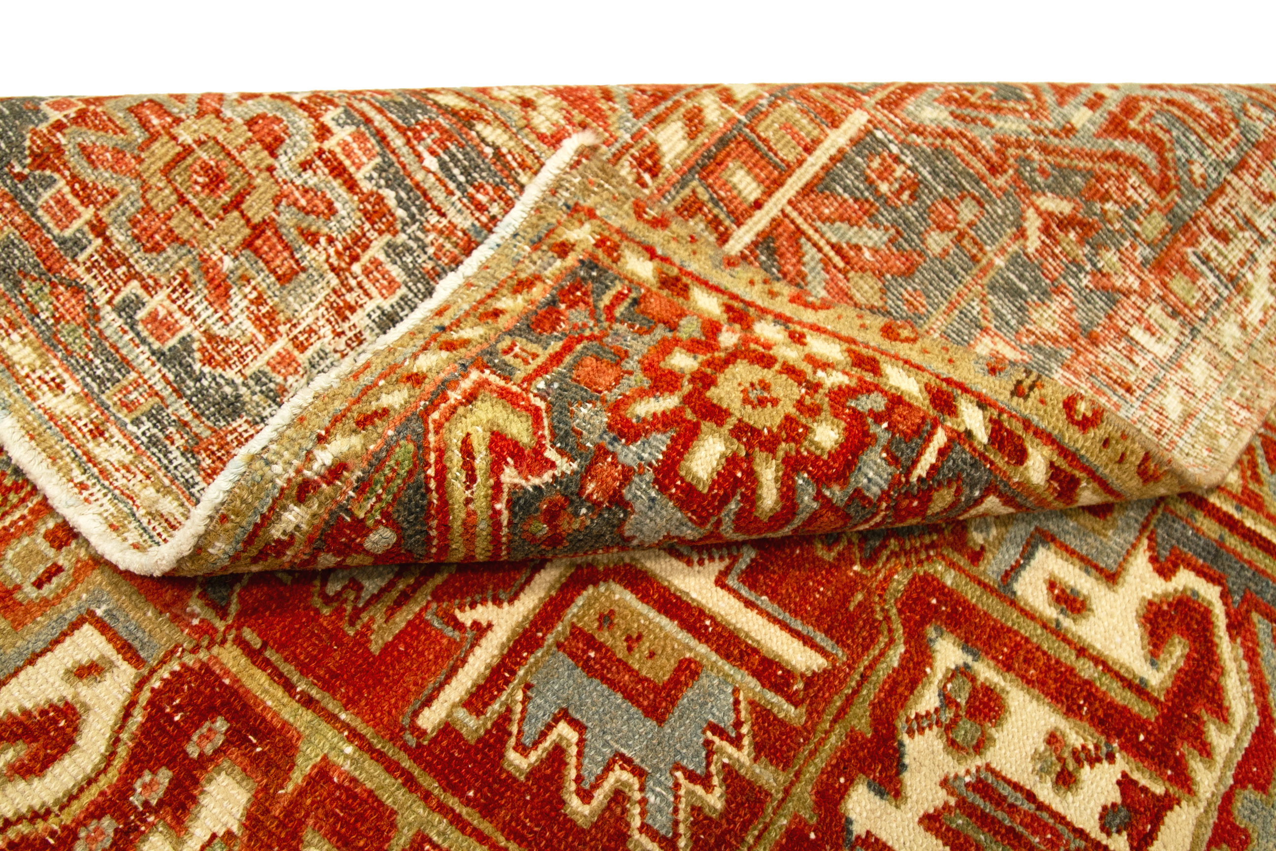 Thumbnail 6 for Antique Persian Heriz Traditional Rug 92707