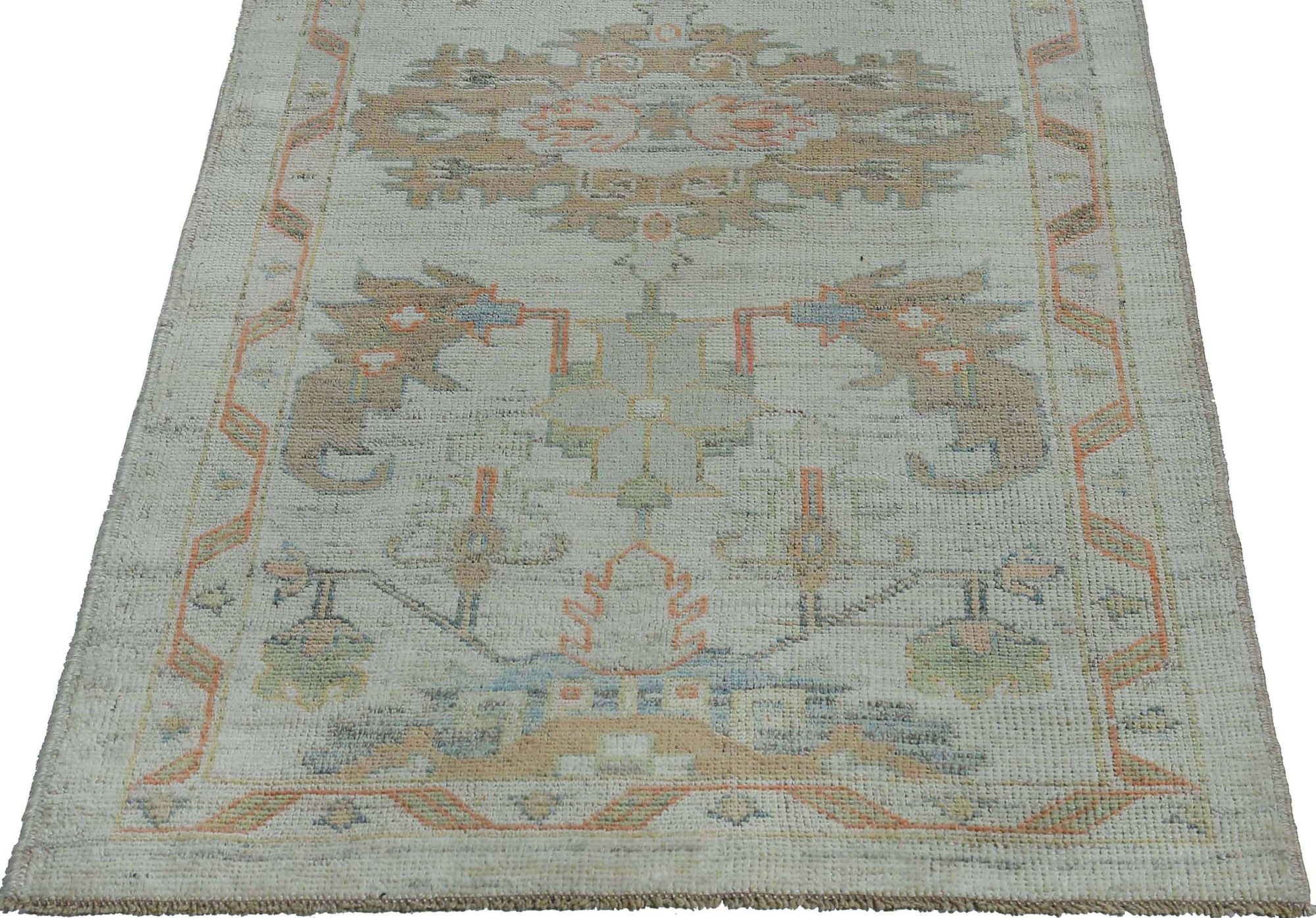 Thumbnail 8 for Turkey Oushak Tribal Rug 95446