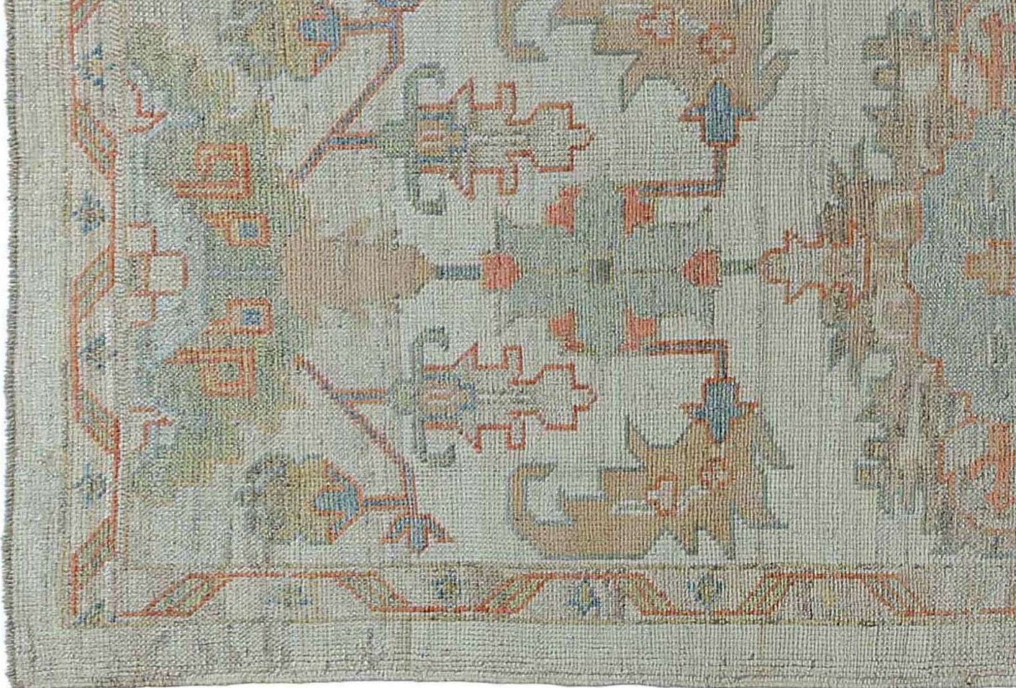 Thumbnail 10 for Turkey Oushak Tribal Rug 95446