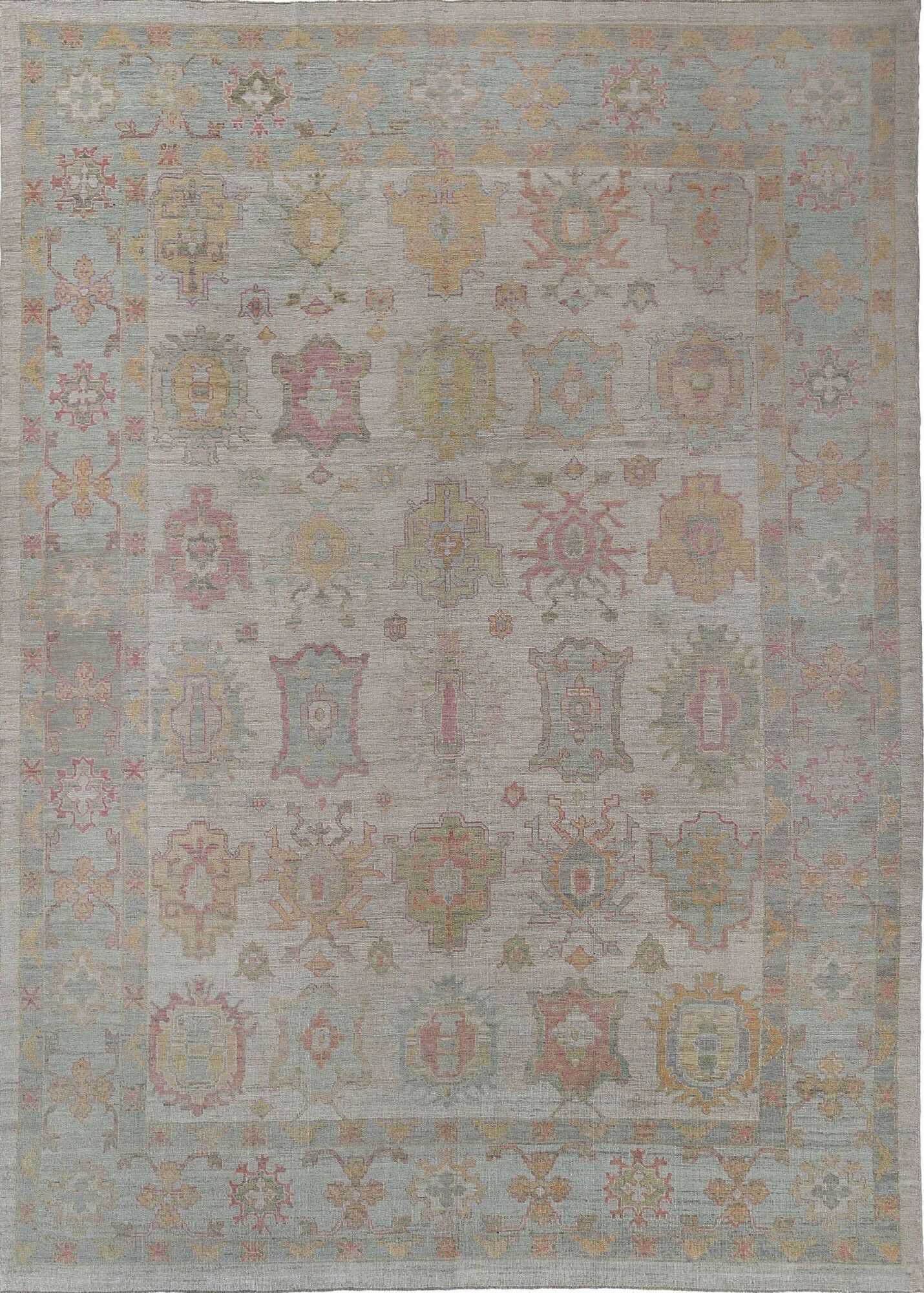 Thumbnail 3 for Turkey Oushak Tribal Rug 95448