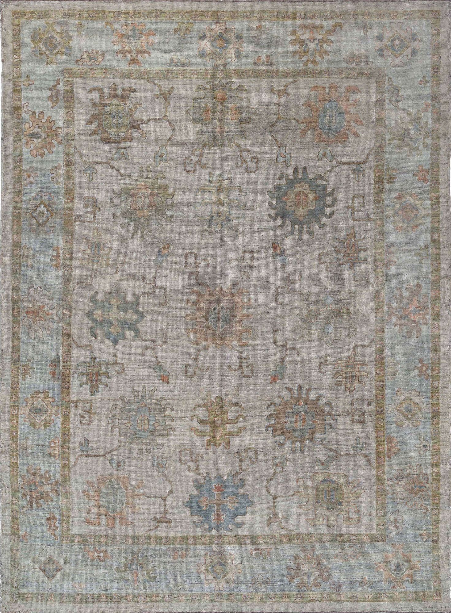 Thumbnail 2 for Turkey Oushak Tribal Rug 95451