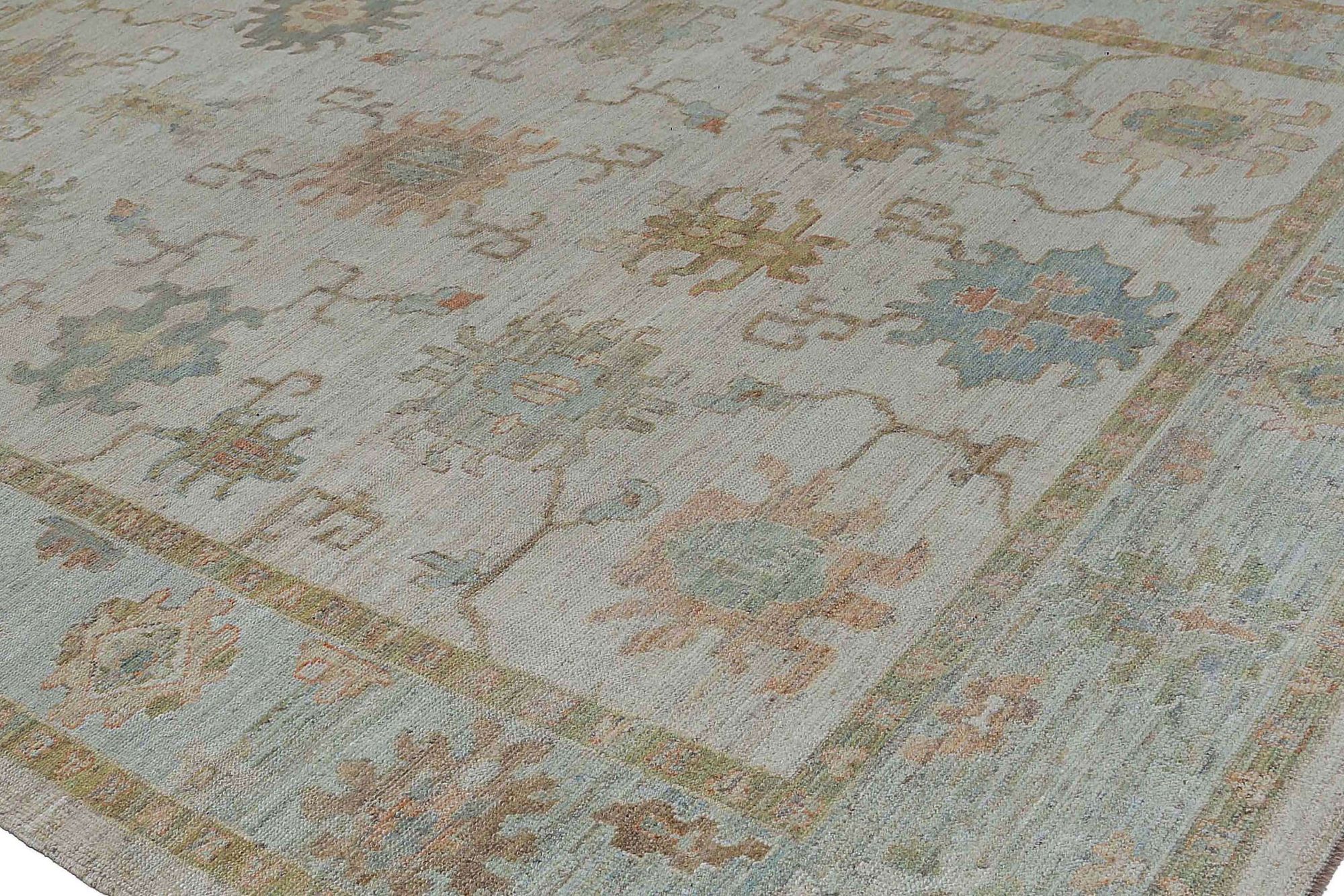 Thumbnail 10 for Turkey Oushak Tribal Rug 95451