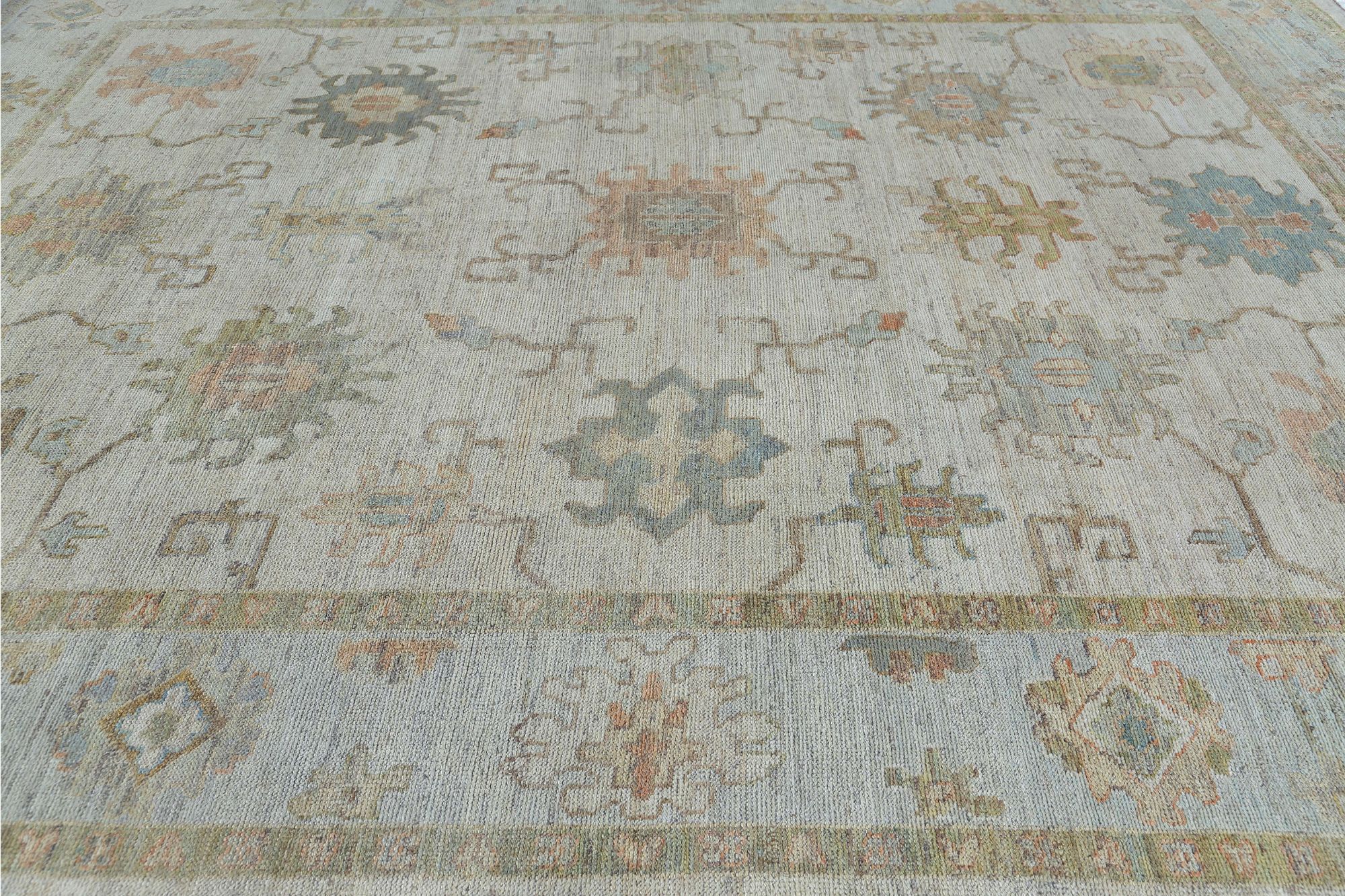 Thumbnail 3 for Turkey Oushak Tribal Rug 95451