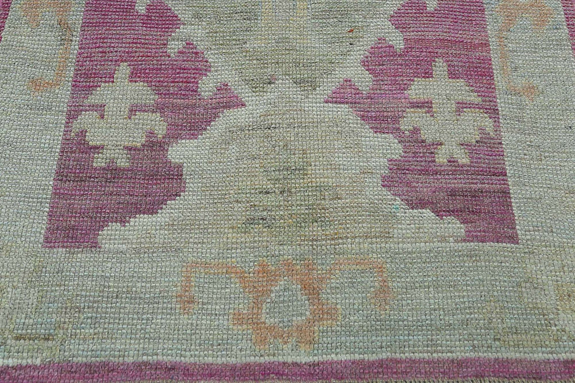 Thumbnail 3 for Turkey Oushak Tribal Rug 95453