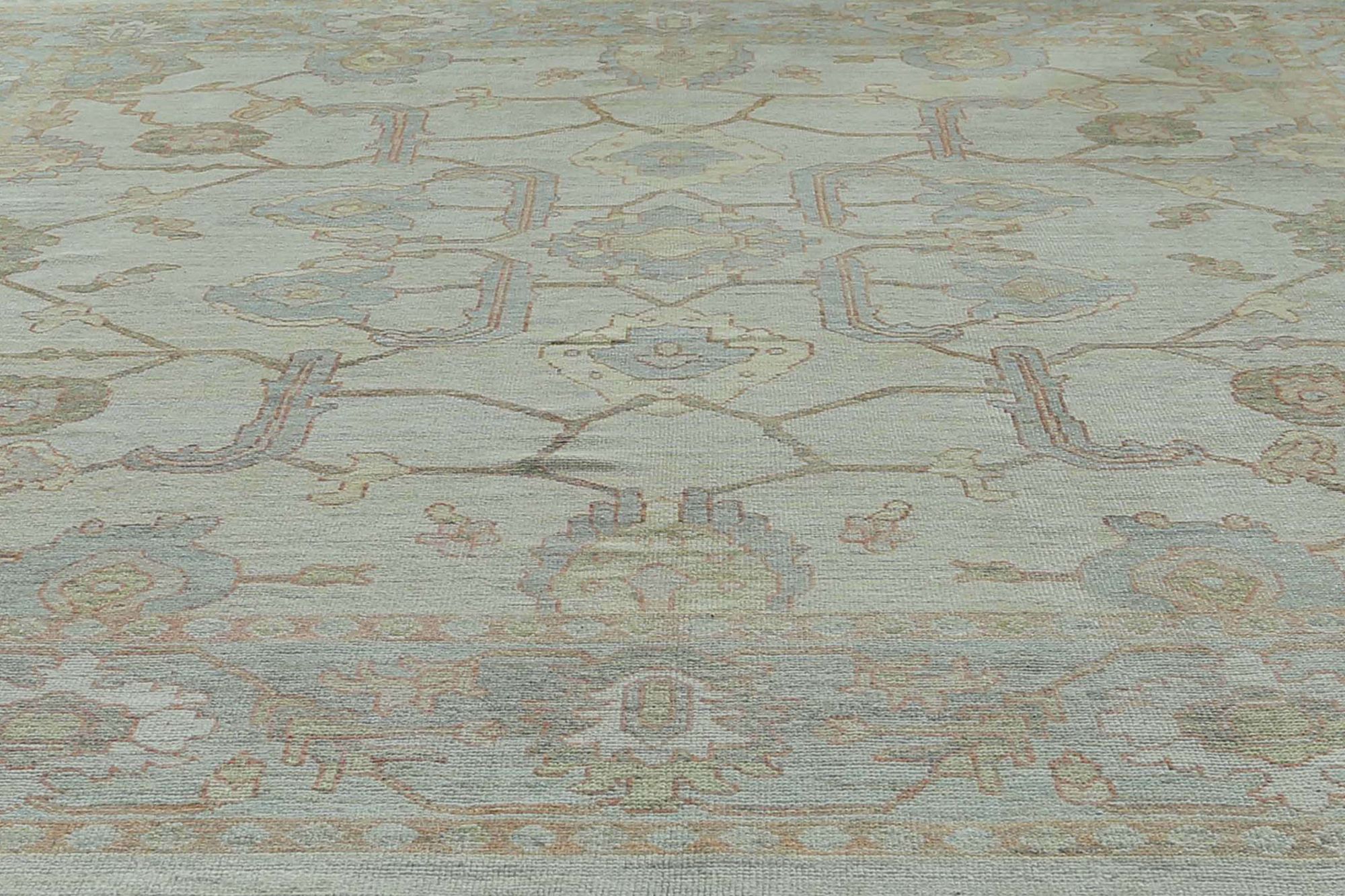 Thumbnail 10 for Turkey Oushak Tribal Rug 95472