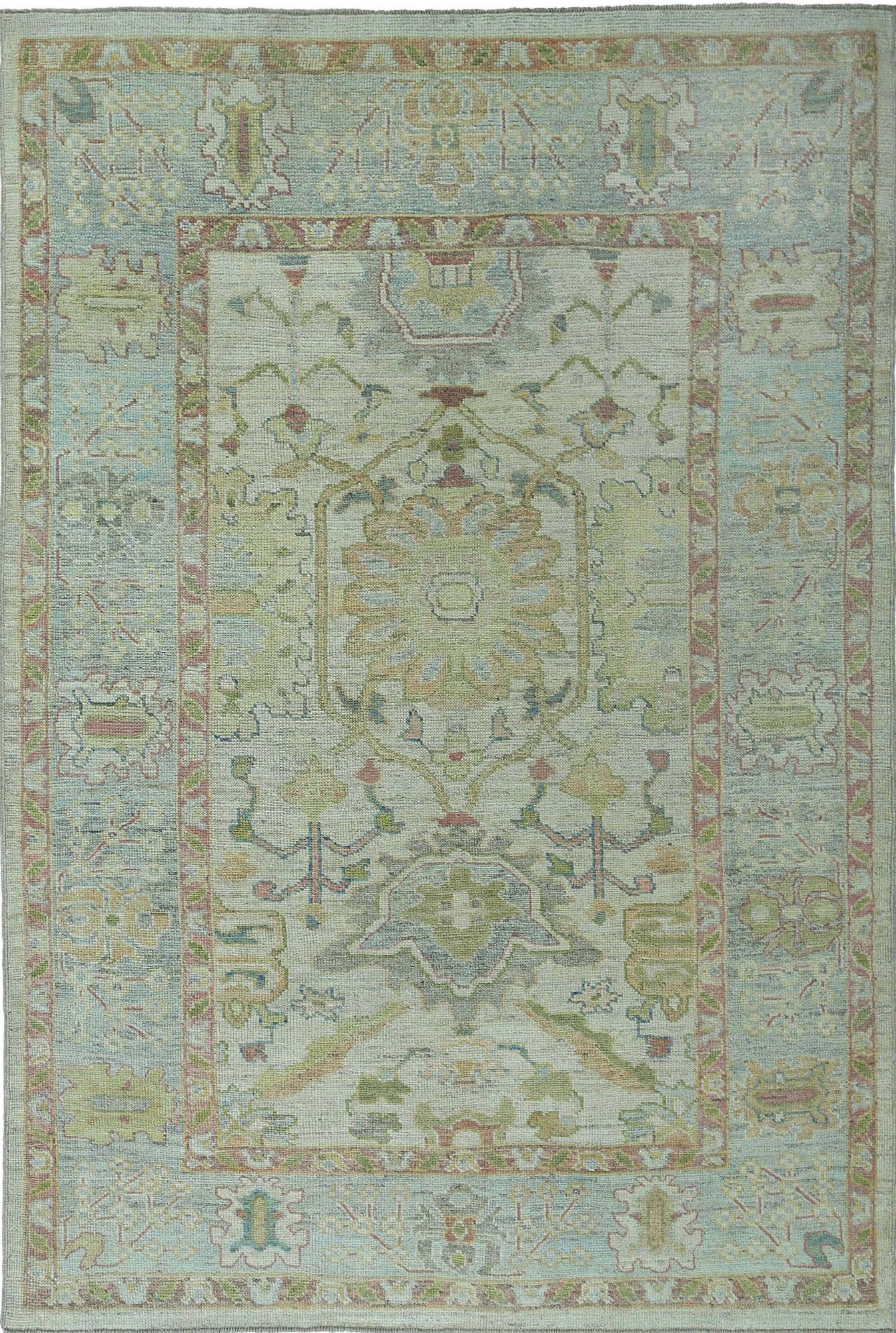 Thumbnail 2 for Turkey Oushak Tribal Rug 95473