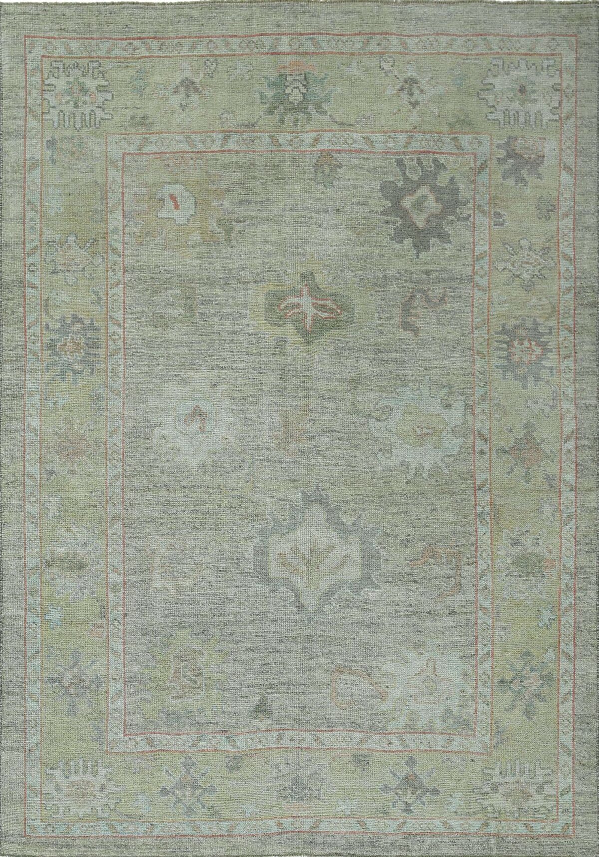 Thumbnail 14 for Turkey Oushak Tribal Rug 95475