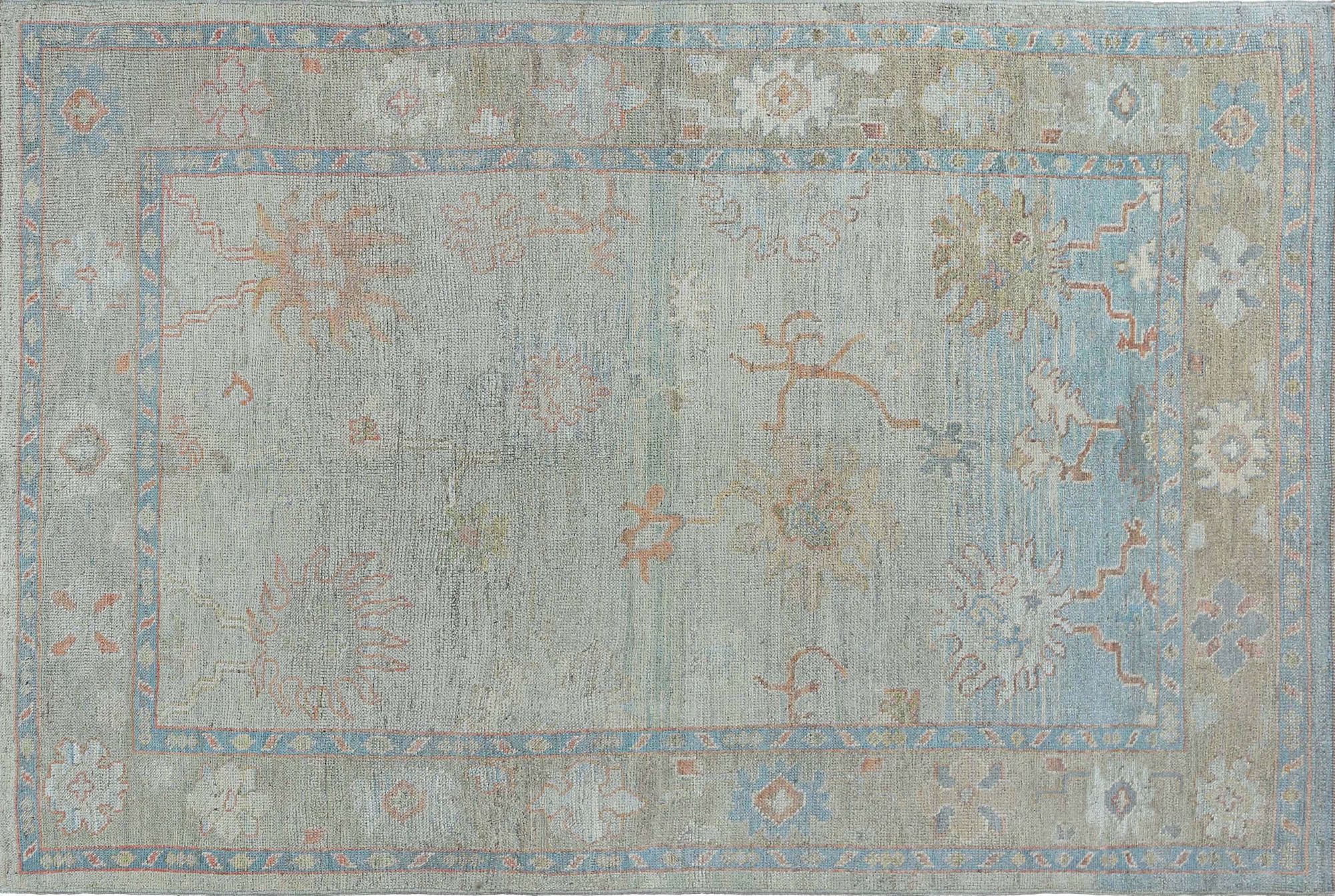 Thumbnail 7 for Turkey Oushak Tribal Rug 95477