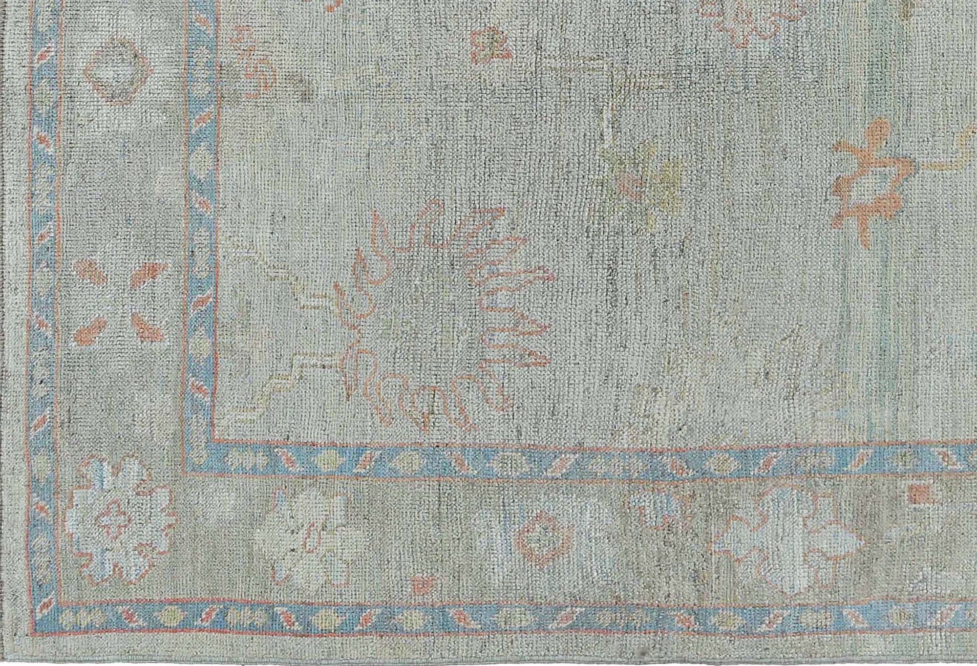 Thumbnail 10 for Turkey Oushak Tribal Rug 95477