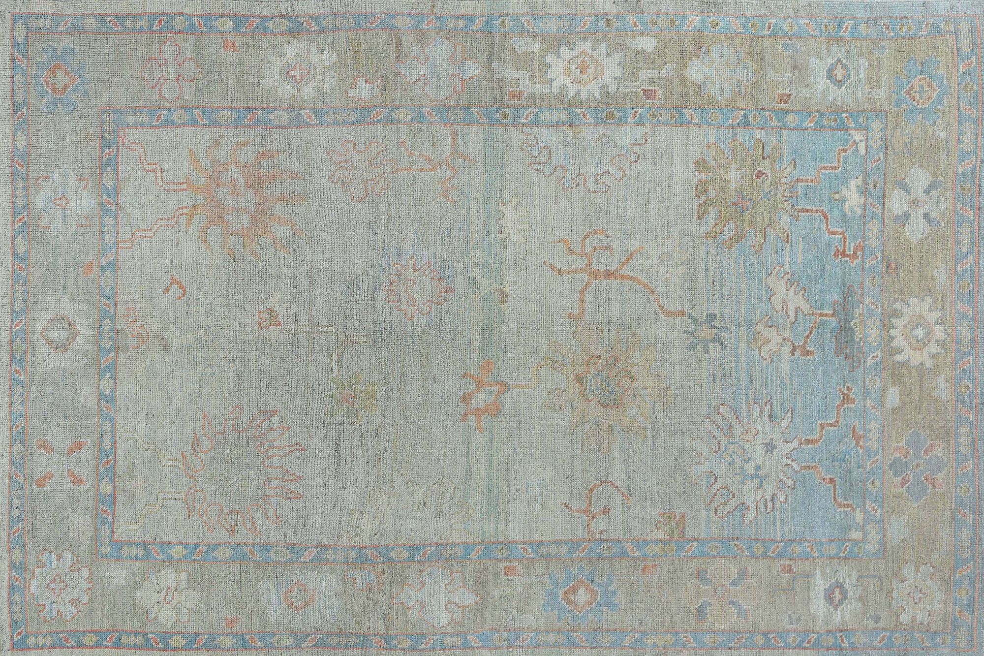 Thumbnail 2 for Turkey Oushak Tribal Rug 95477