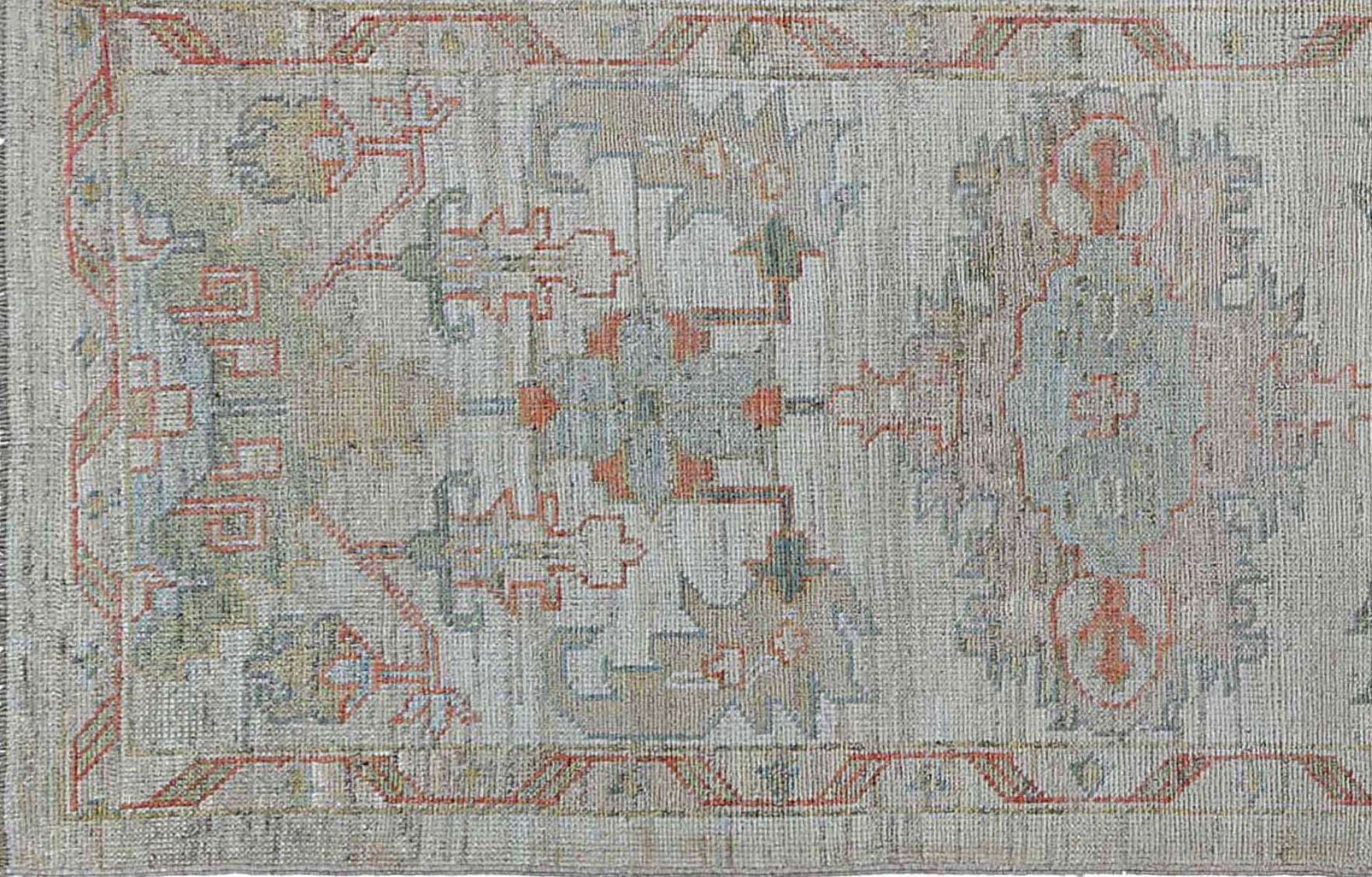 Thumbnail 9 for Turkey Oushak Tribal Rug 95485