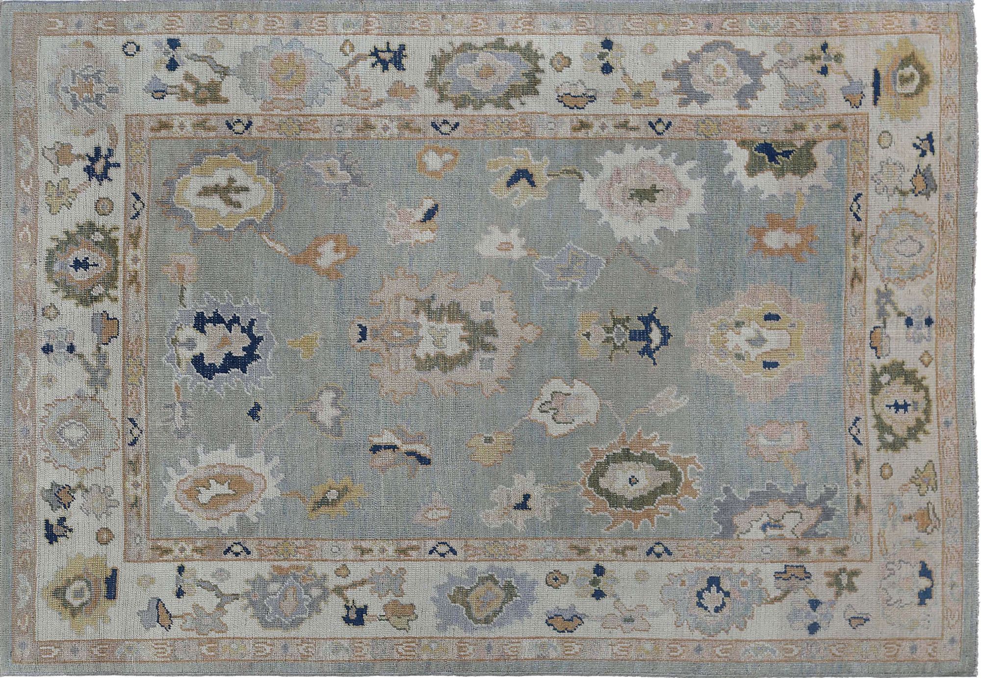 Thumbnail 8 for Turkey Oushak Tribal Rug 95495