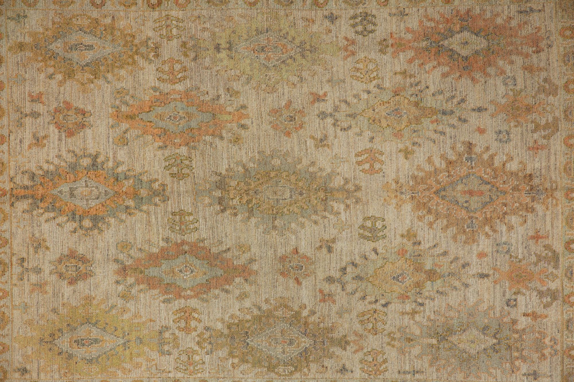 Thumbnail 3 for Turkey Oushak Tribal Rug 95648