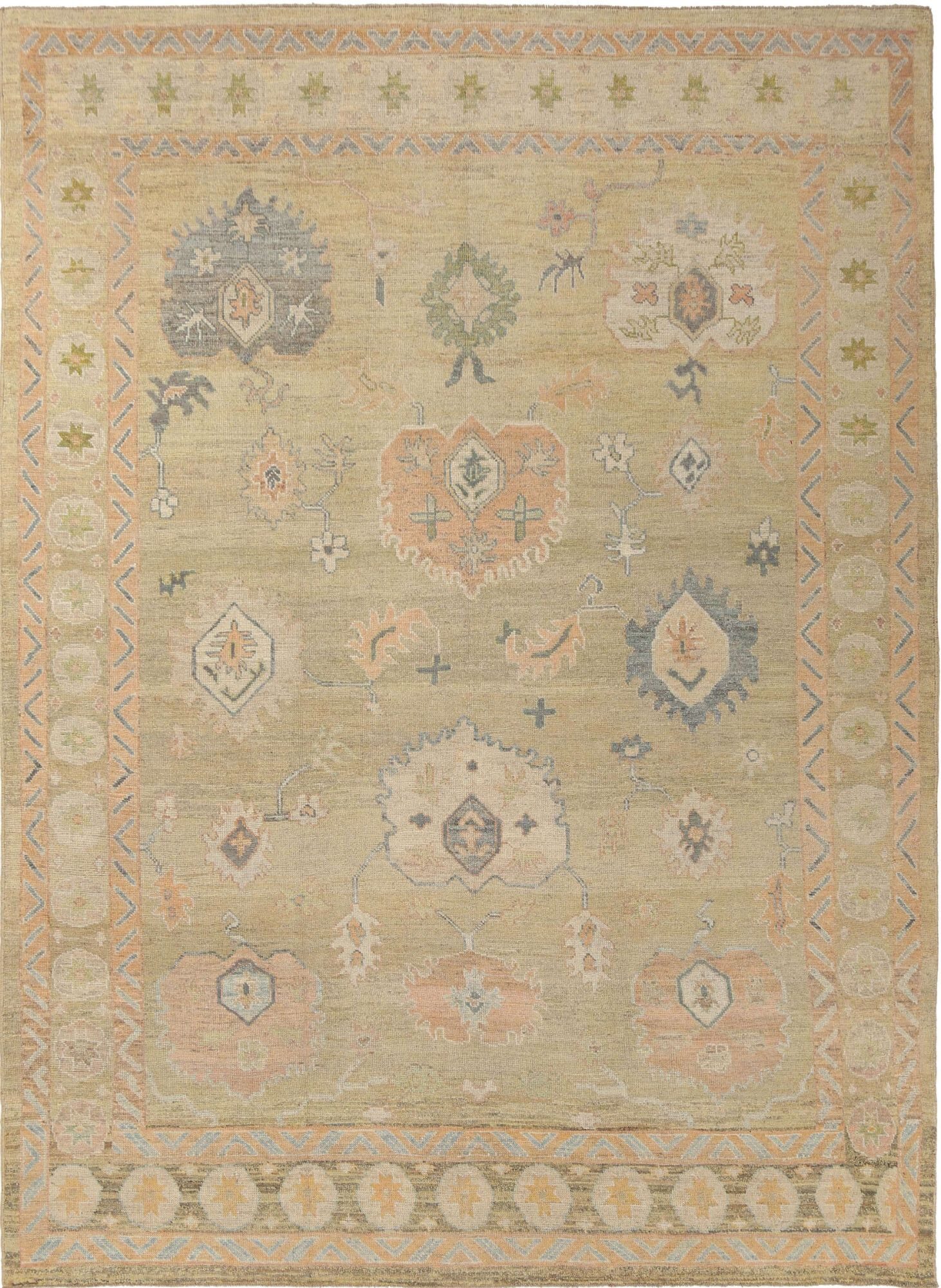 Thumbnail 3 for Turkey Oushak Tribal Rug 95743