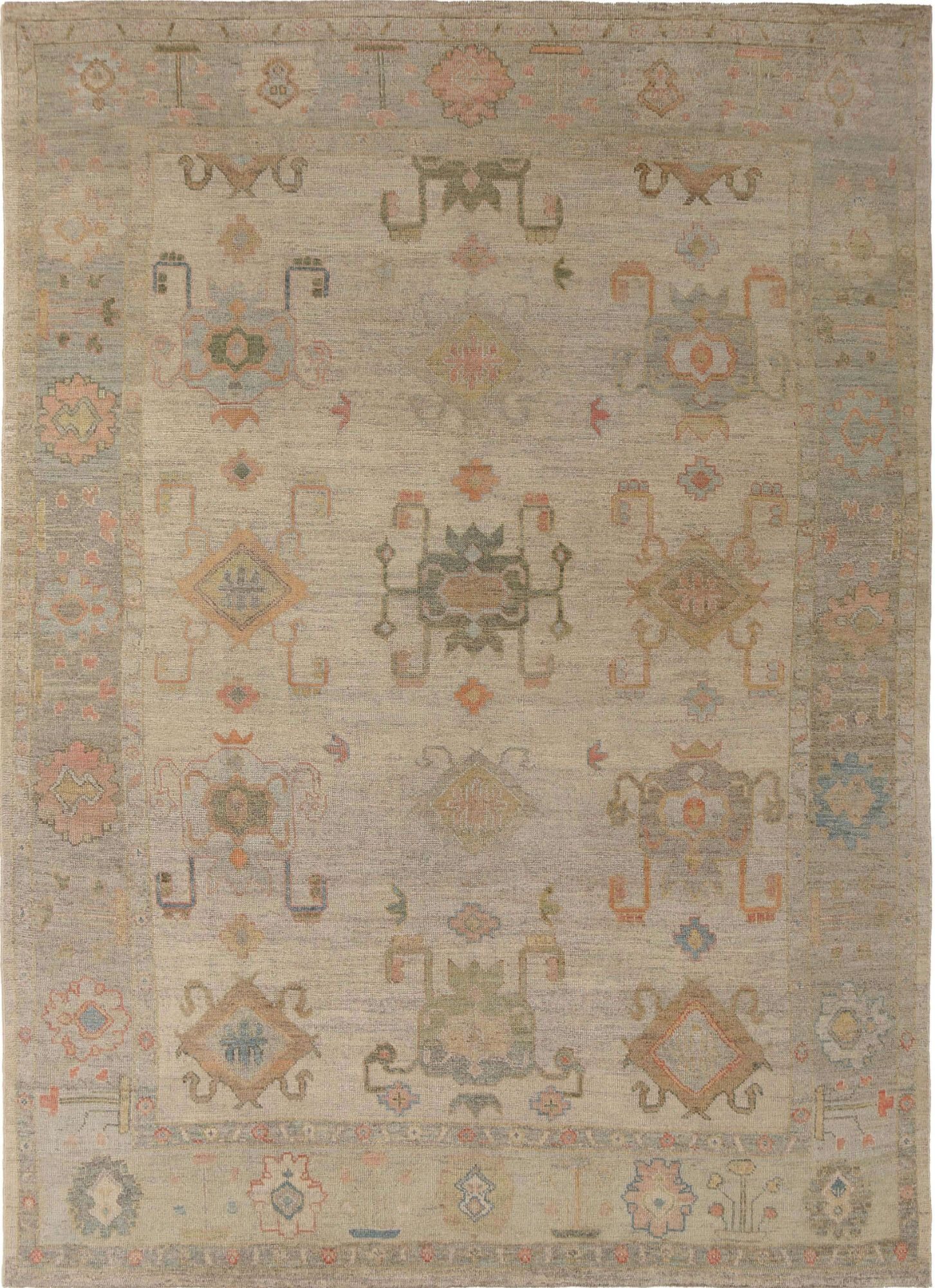 Thumbnail 3 for Turkey Oushak Tribal Rug 95764