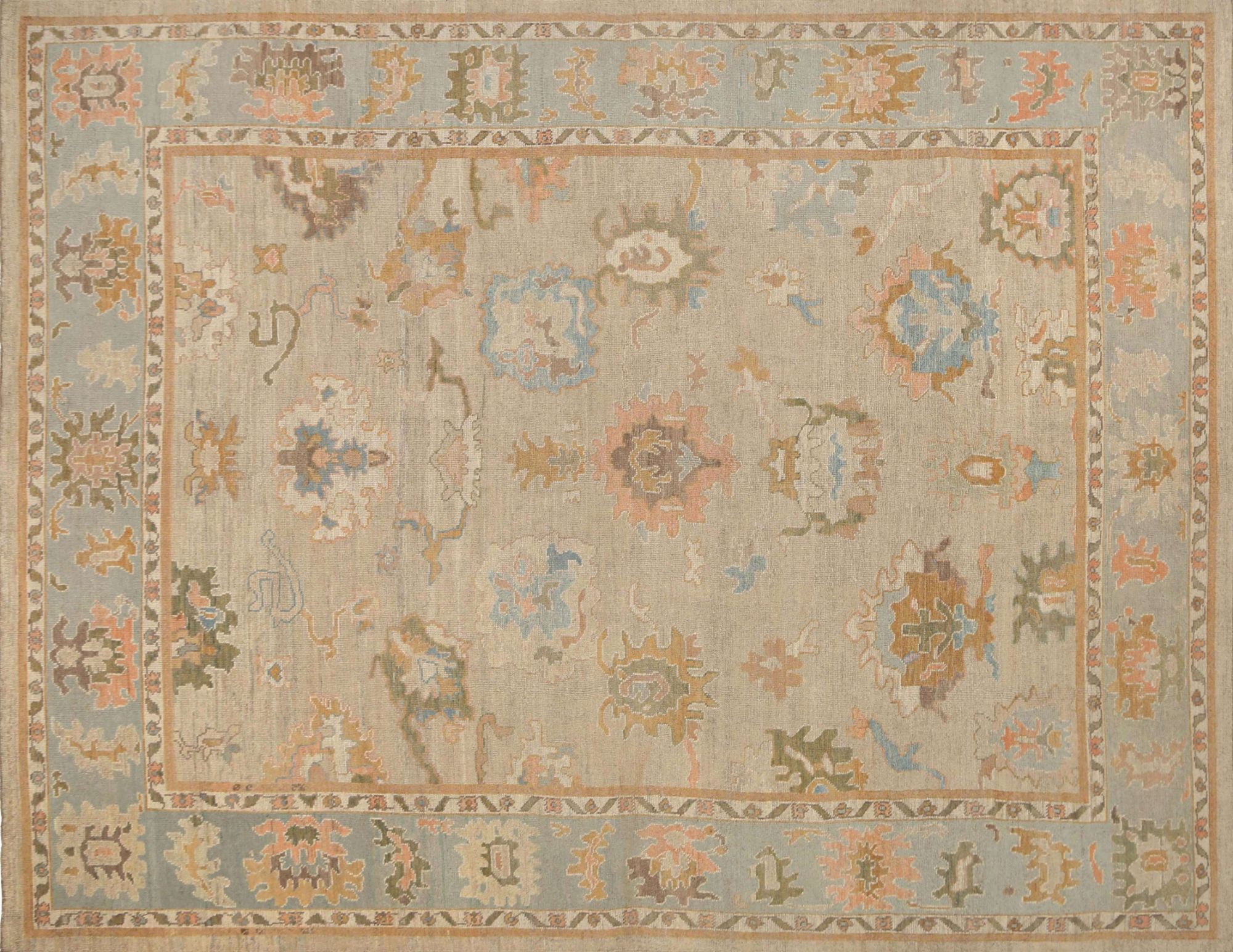 Thumbnail 5 for Turkey Oushak Tribal Rug 95890