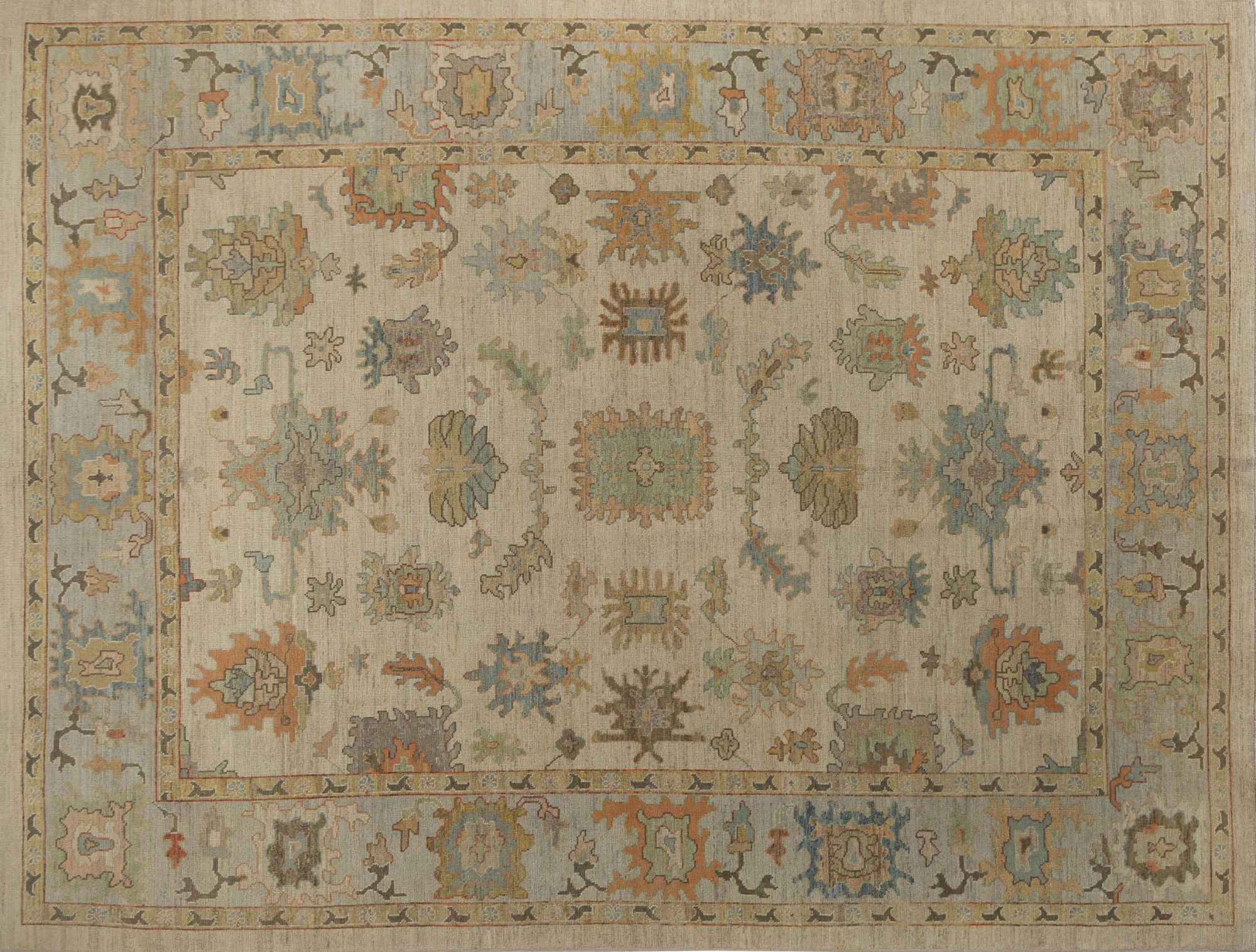 Thumbnail 2 for Turkey Oushak Tribal Rug 95936