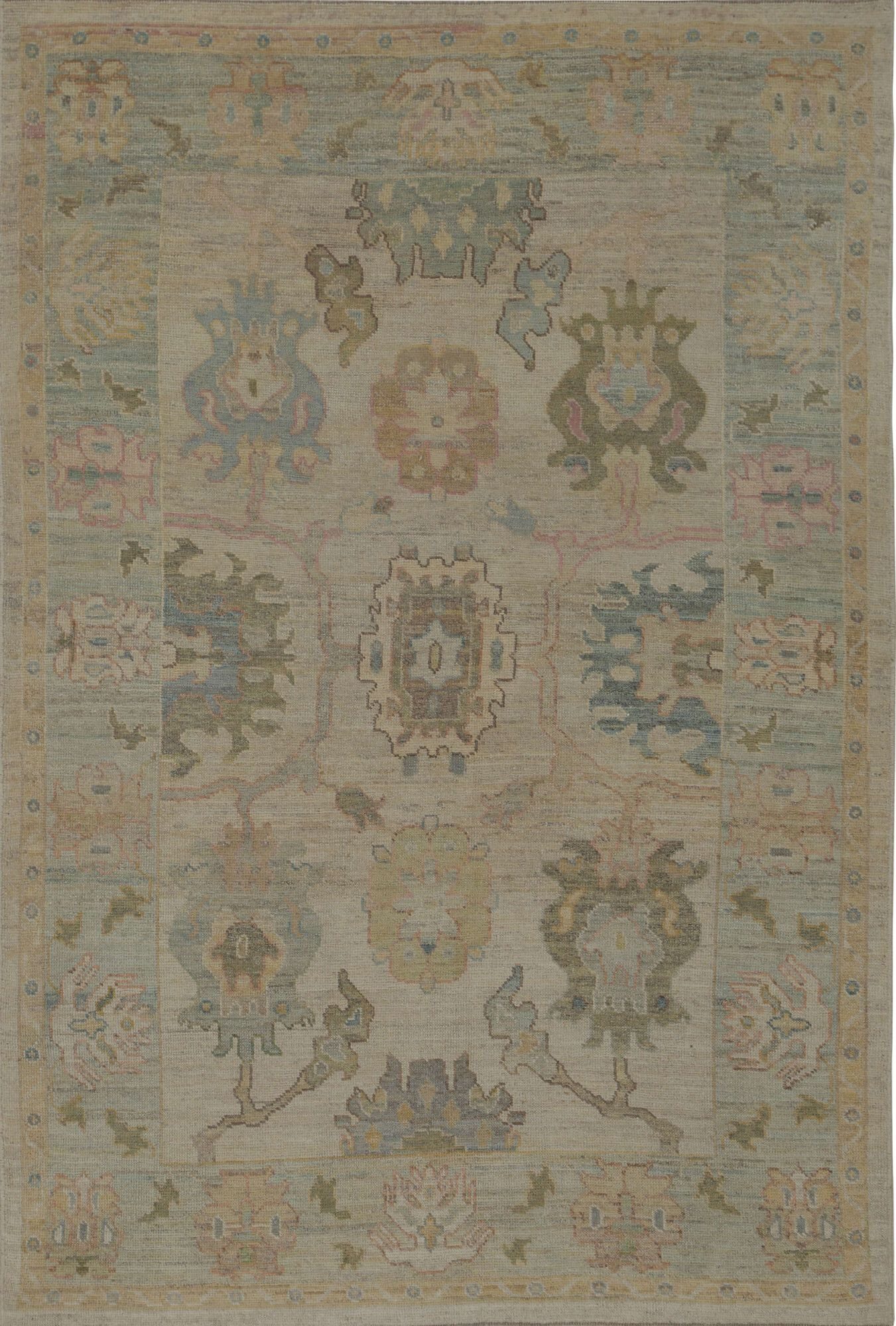 Thumbnail 4 for Turkey Oushak Tribal Rug 96056