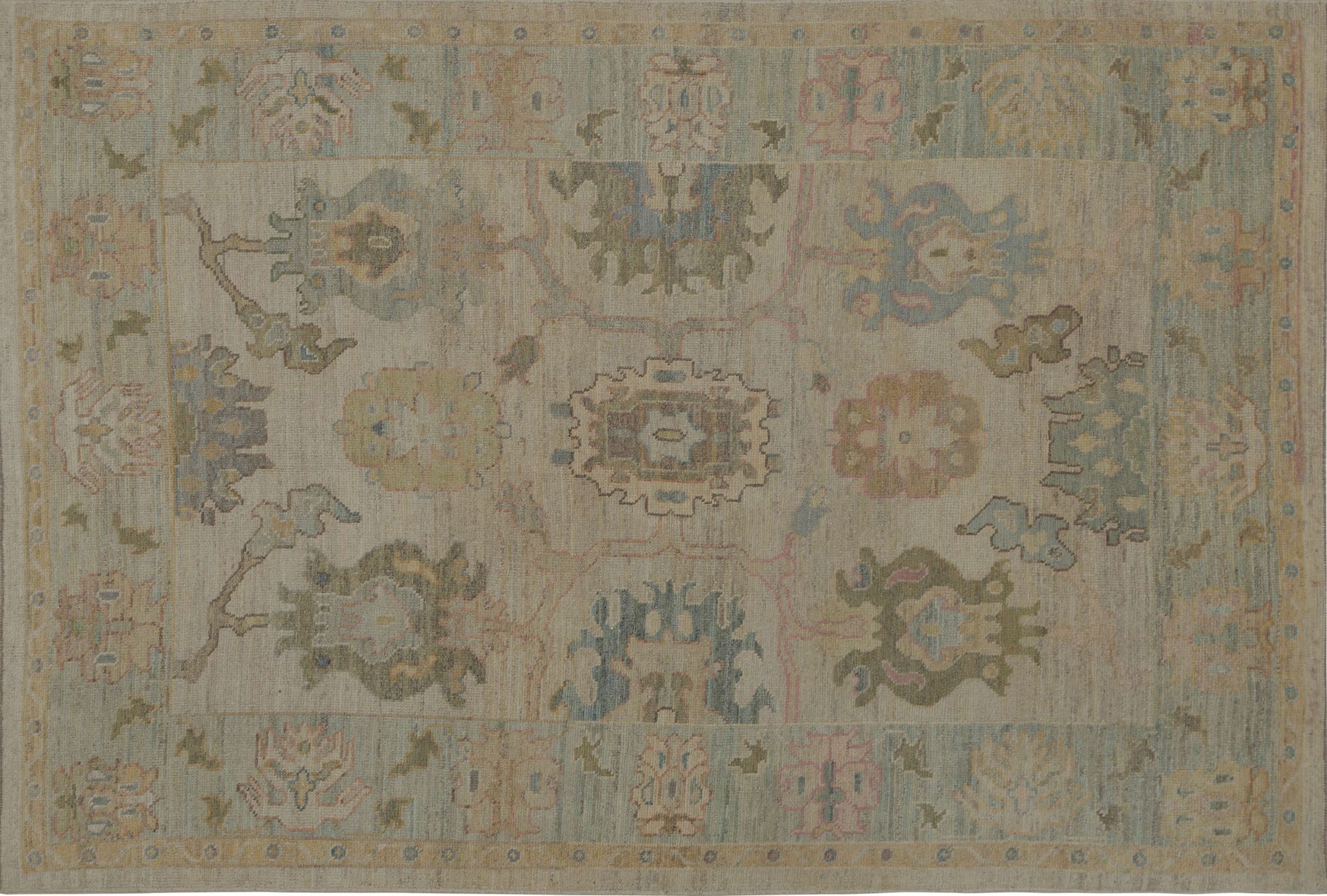 Thumbnail 5 for Turkey Oushak Tribal Rug 96056