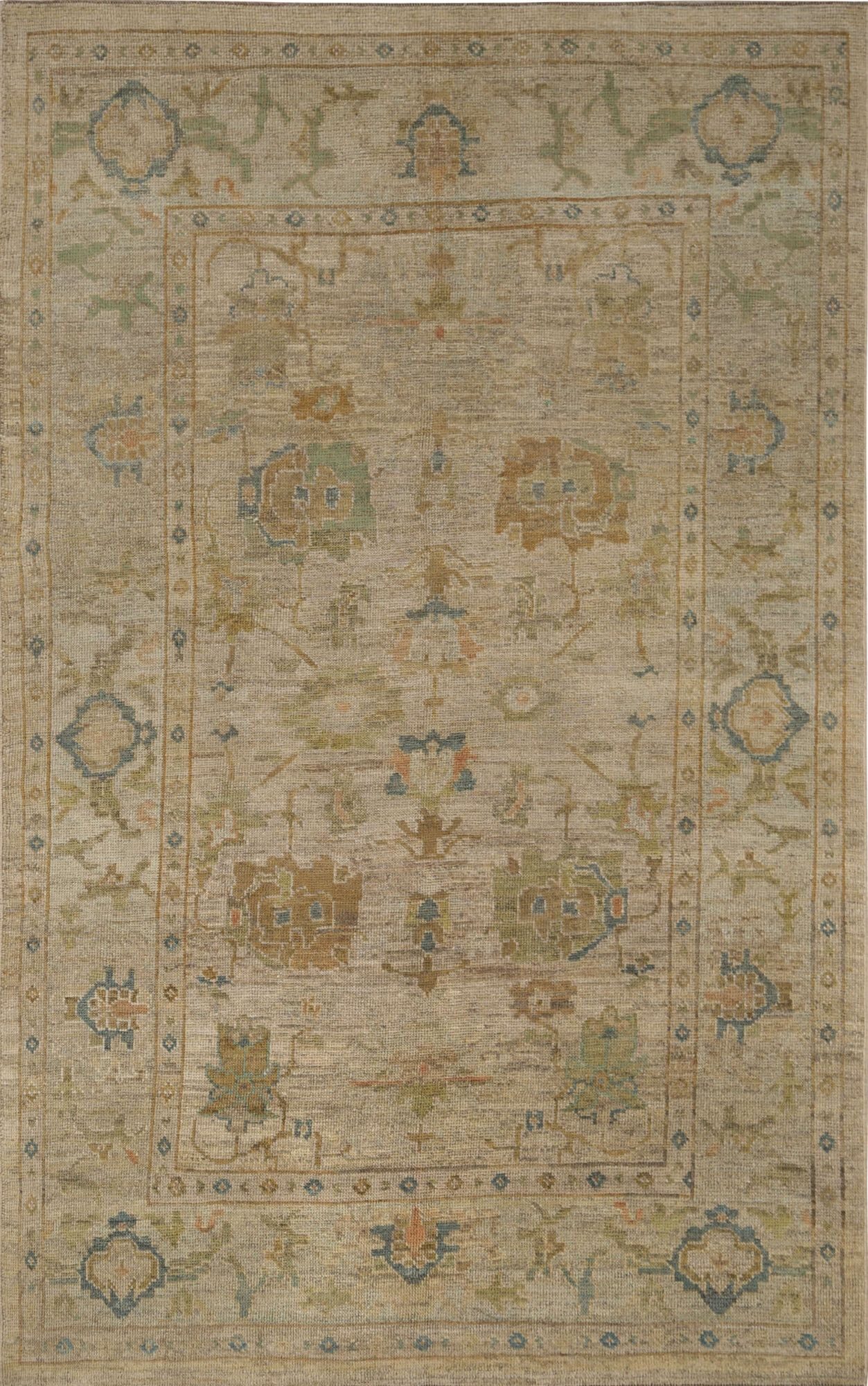 Thumbnail 4 for Turkey Oushak Tribal Rug 96058