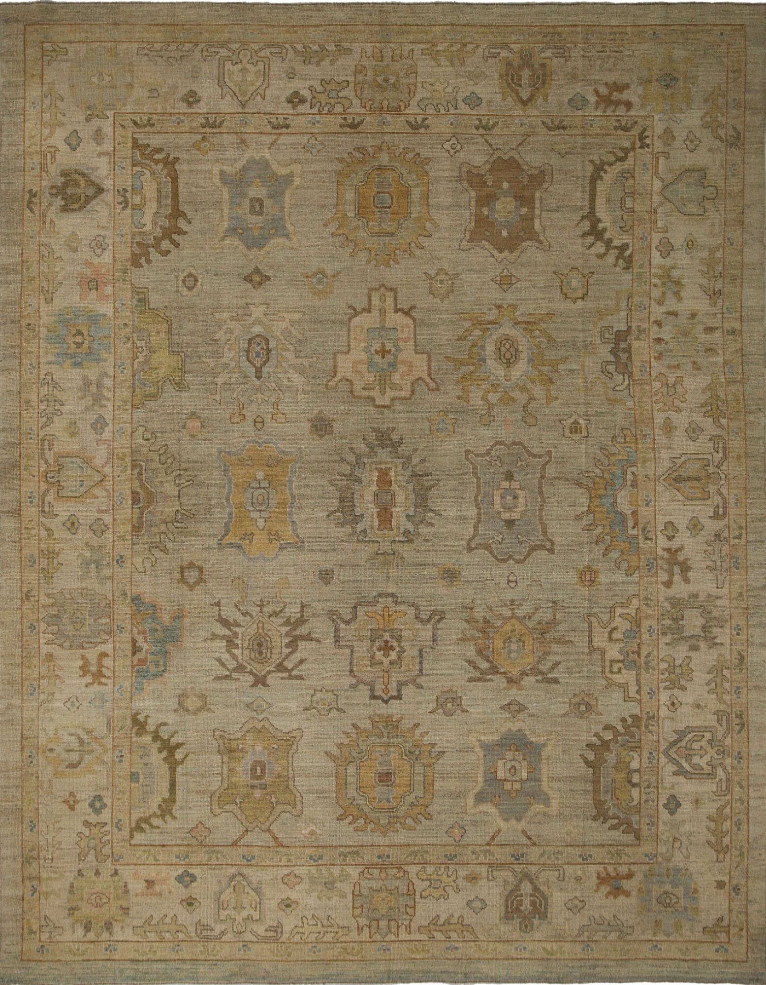 Thumbnail 3 for Turkey Oushak Tribal Rug 96070