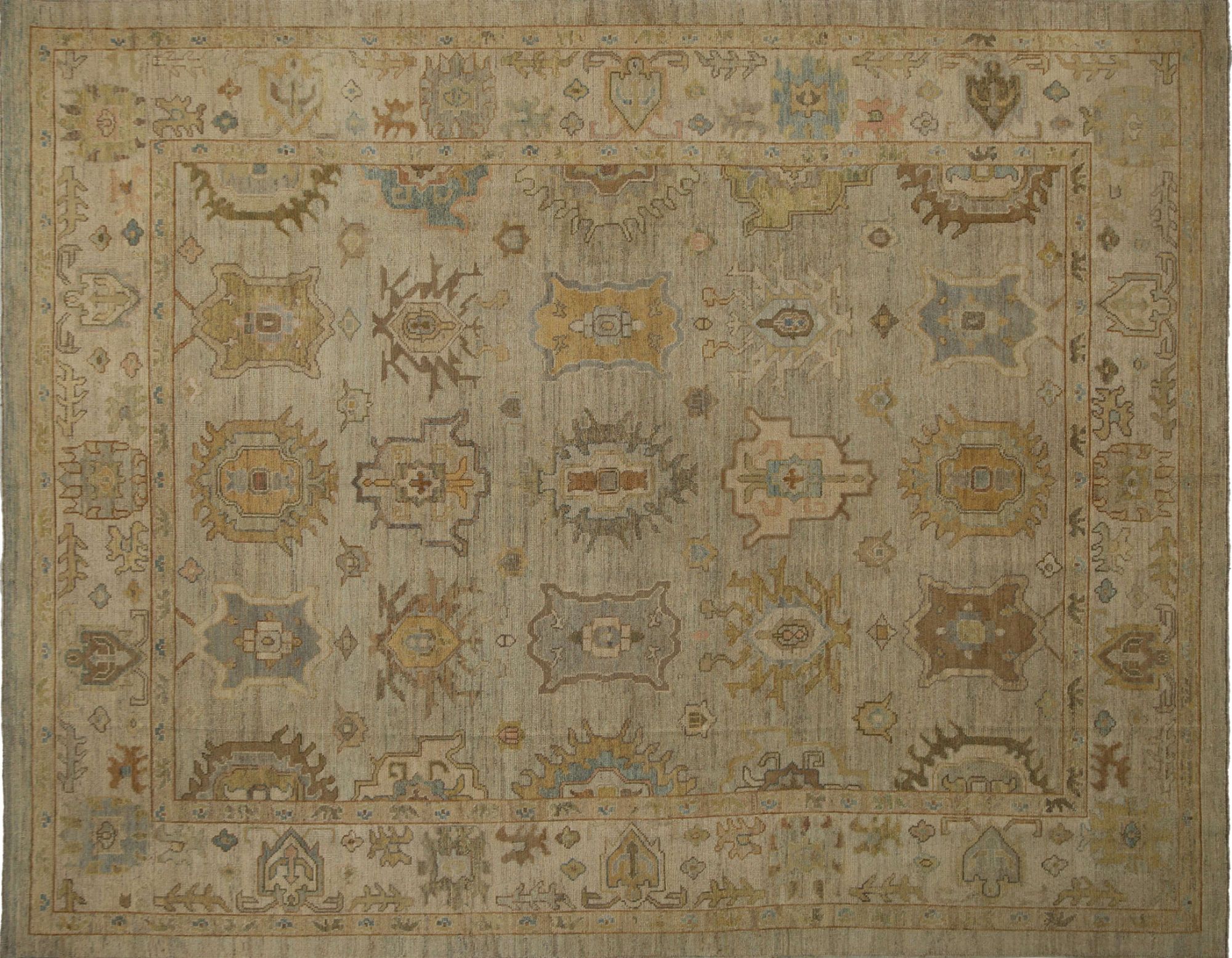 Thumbnail 5 for Turkey Oushak Tribal Rug 96070