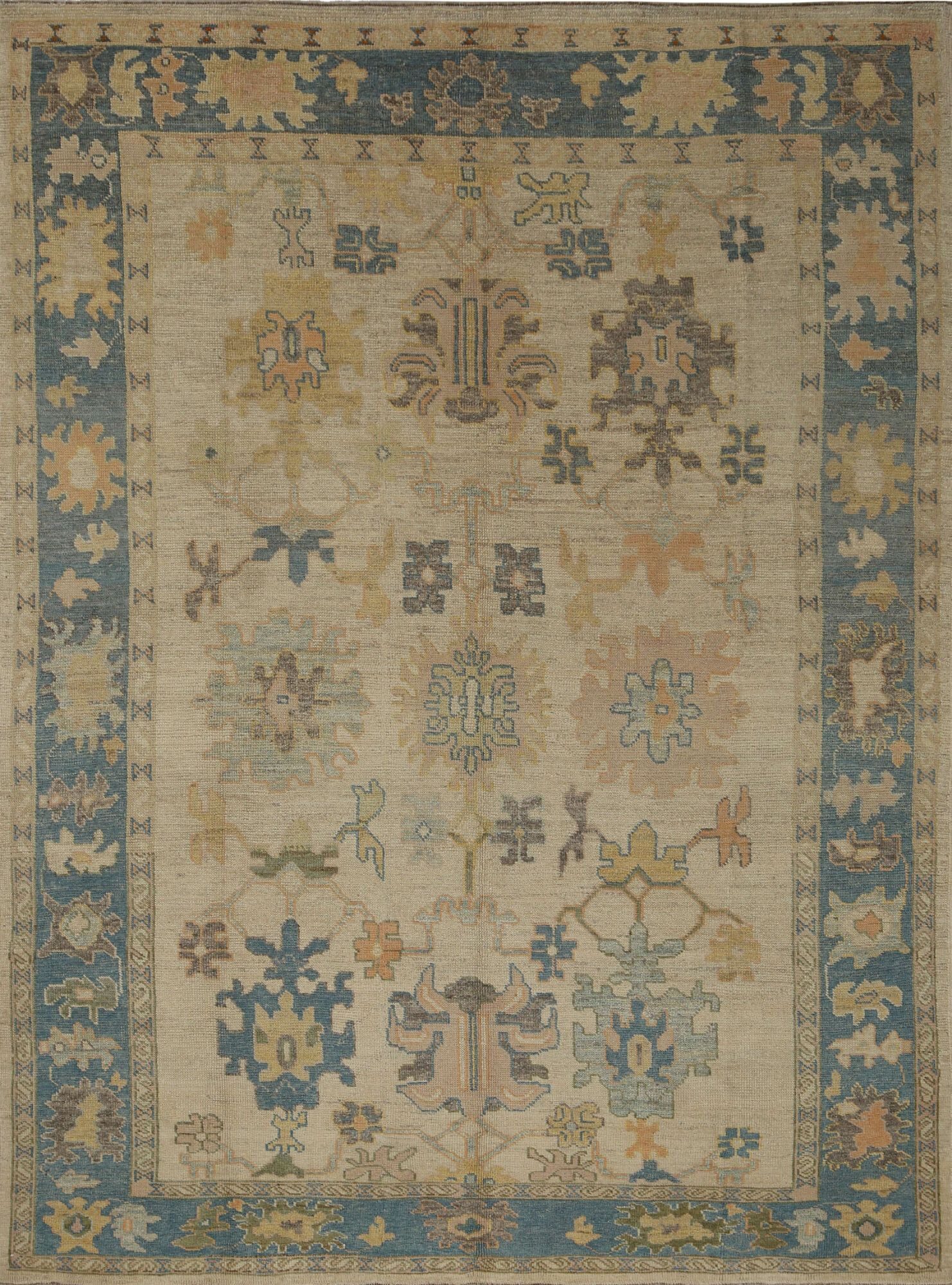 Thumbnail 2 for Turkey Oushak Tribal Rug 96075