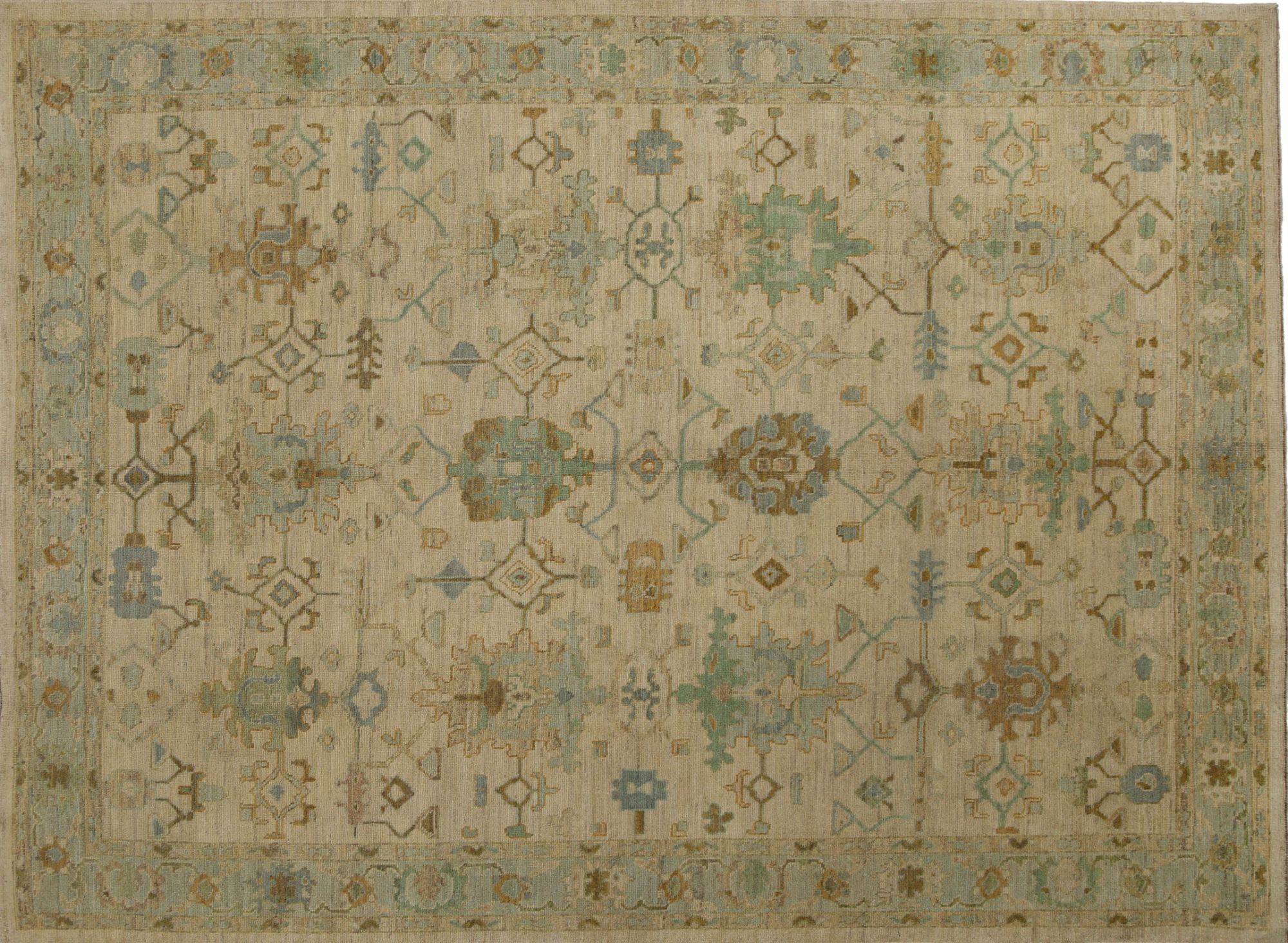 Thumbnail 5 for Turkey Oushak Tribal Rug 96083