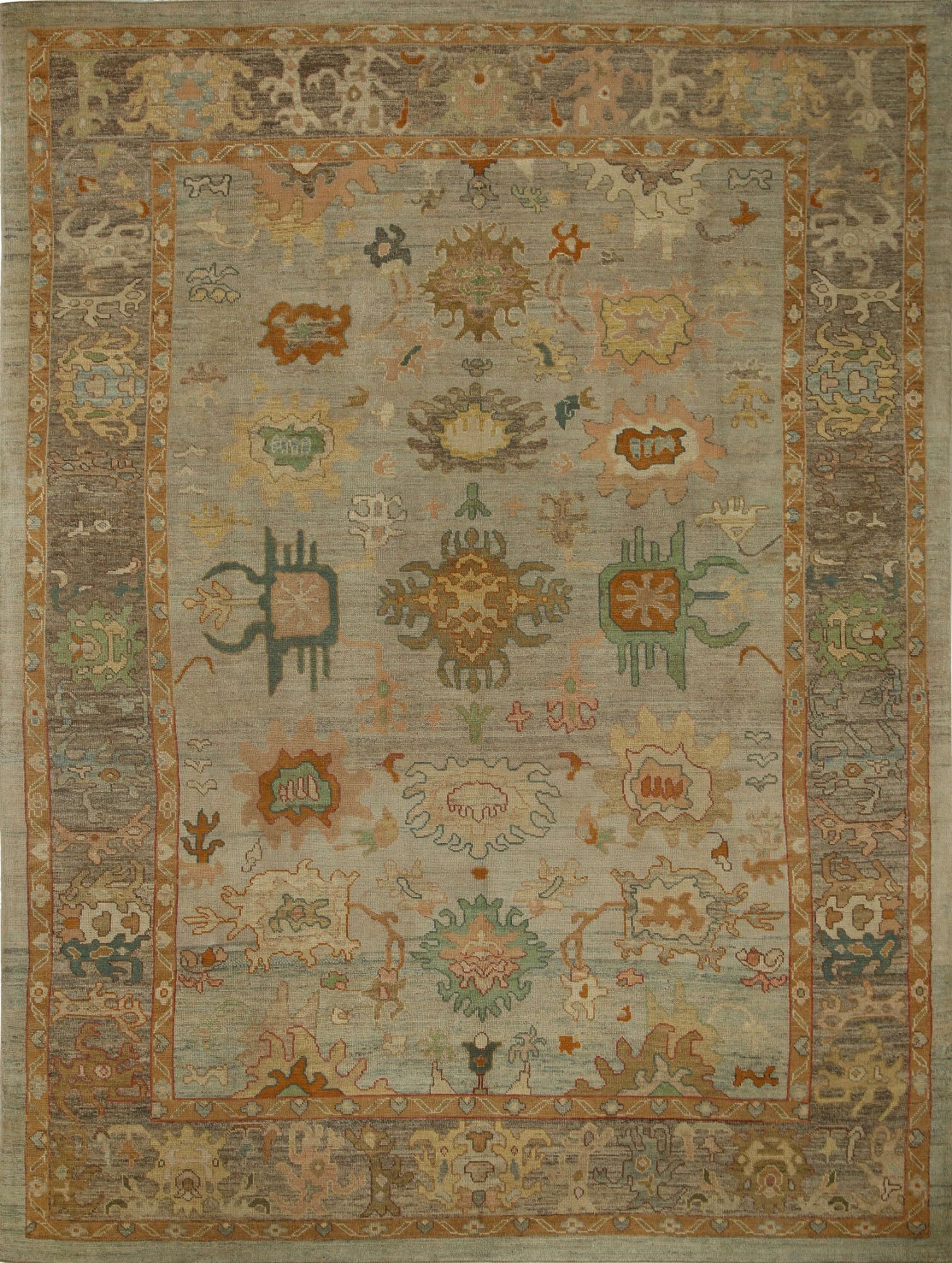 Thumbnail 2 for Turkey Oushak Tribal Rug 96107