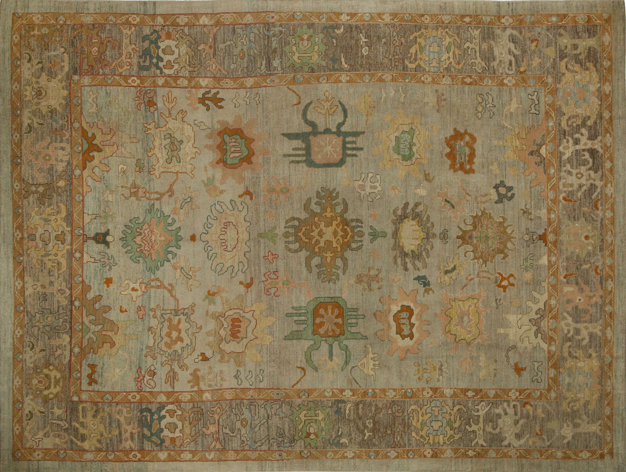 Thumbnail 3 for Turkey Oushak Tribal Rug 96107