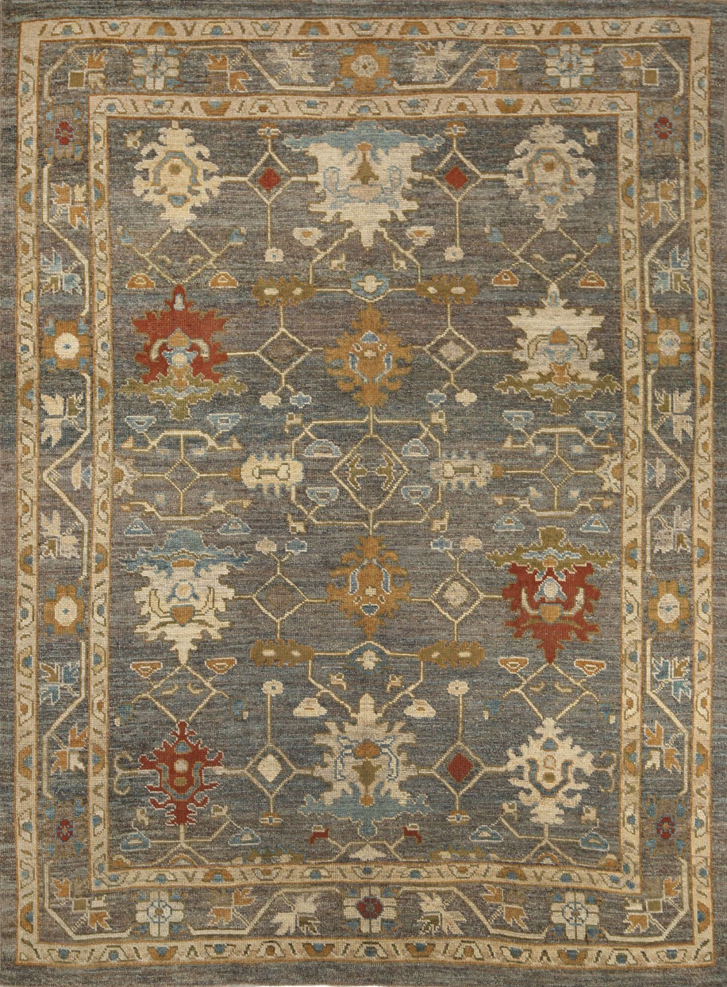 Thumbnail 2 for Turkey Oushak Tribal Rug 96110