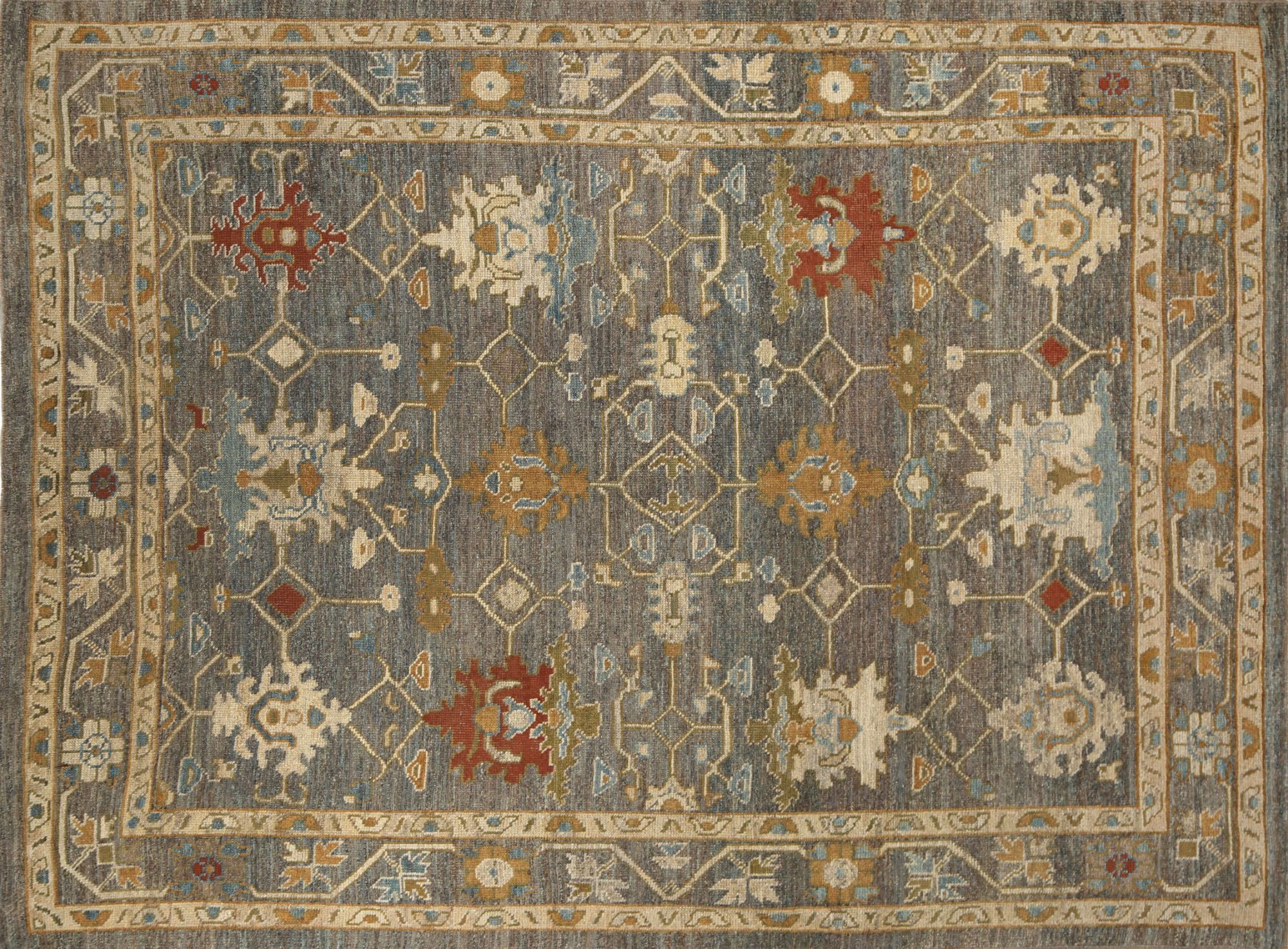 Thumbnail 3 for Turkey Oushak Tribal Rug 96110