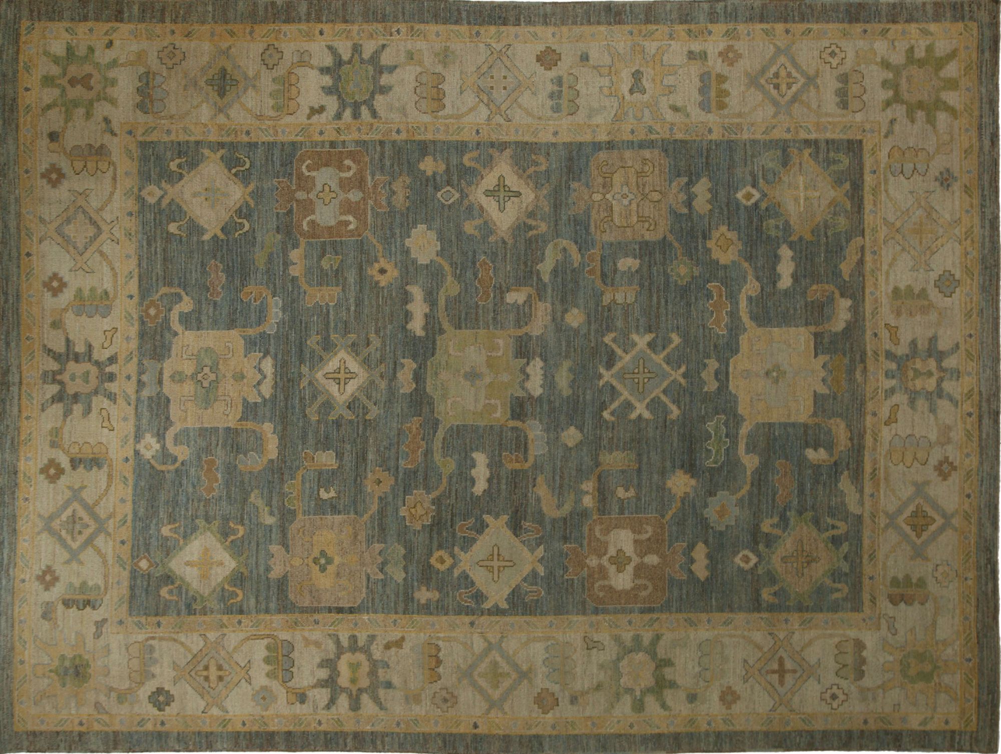 Thumbnail 5 for Turkey Oushak Tribal Rug 96111