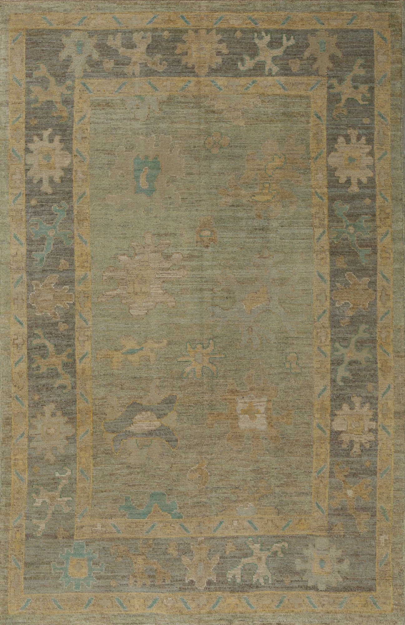 Thumbnail 4 for Turkey Oushak Tribal Rug 96139