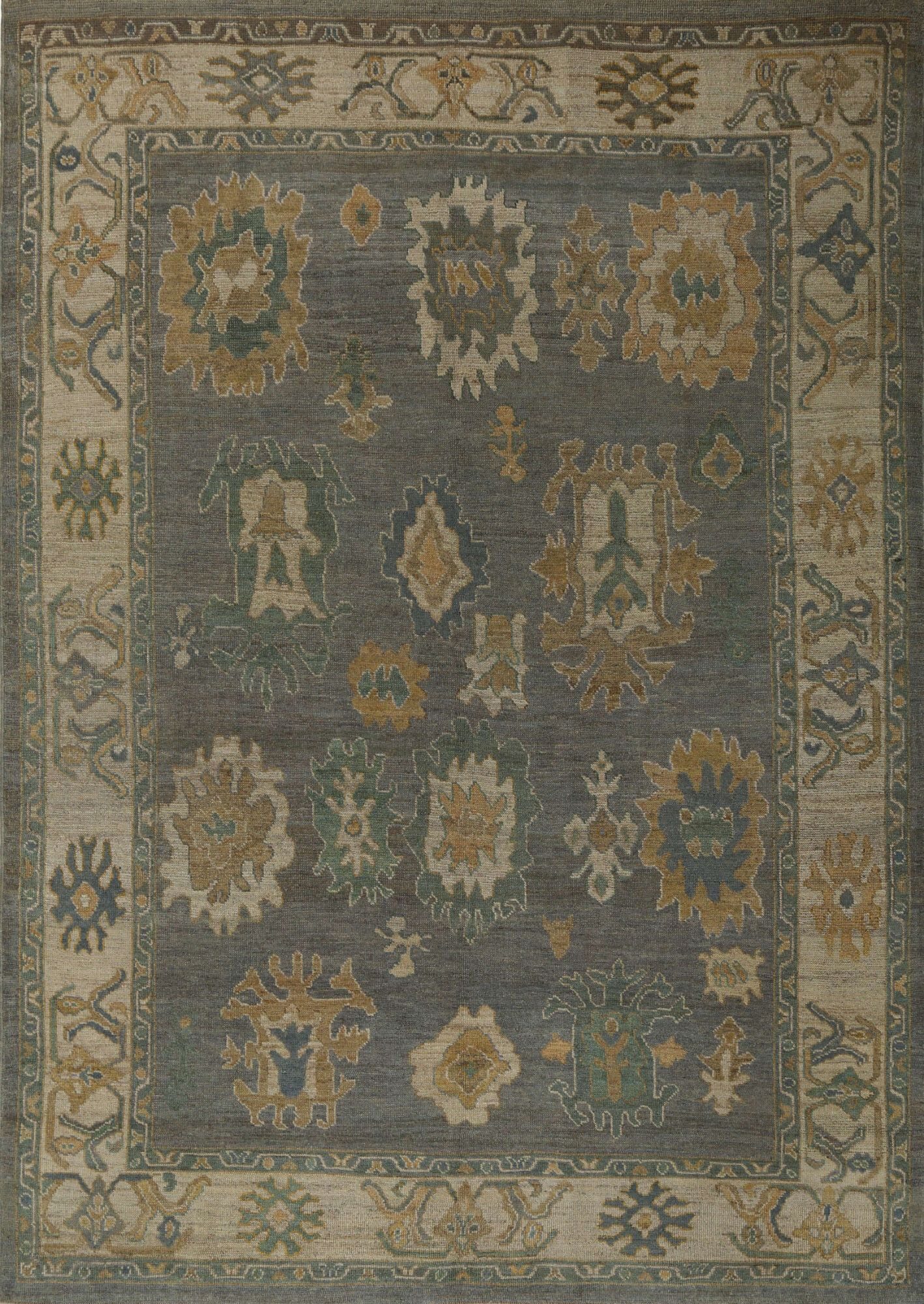 Thumbnail 2 for Turkey Oushak Tribal Rug 96148