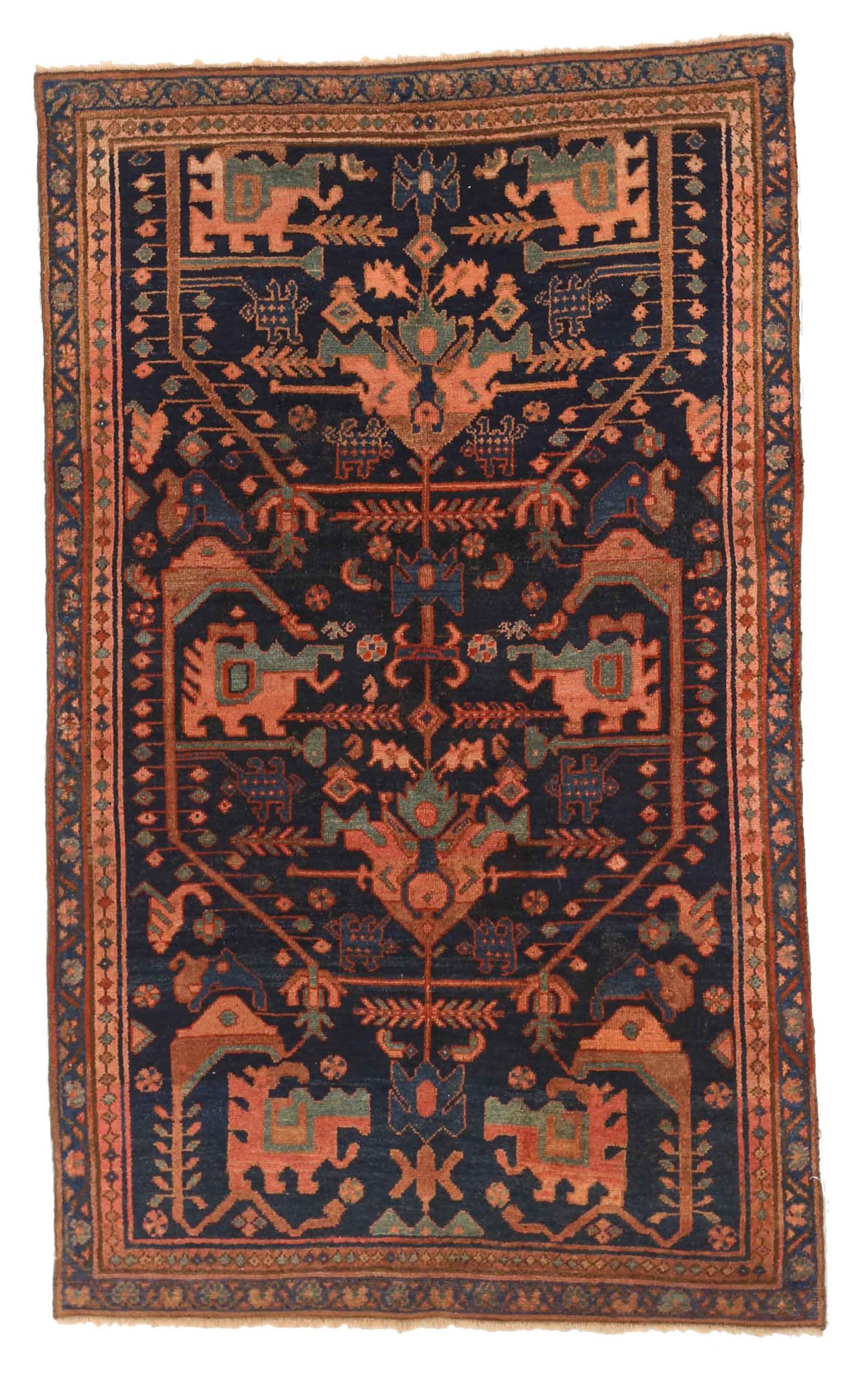 Thumbnail 14 for Vintage Persian Hamadan Tribal Rug 10340