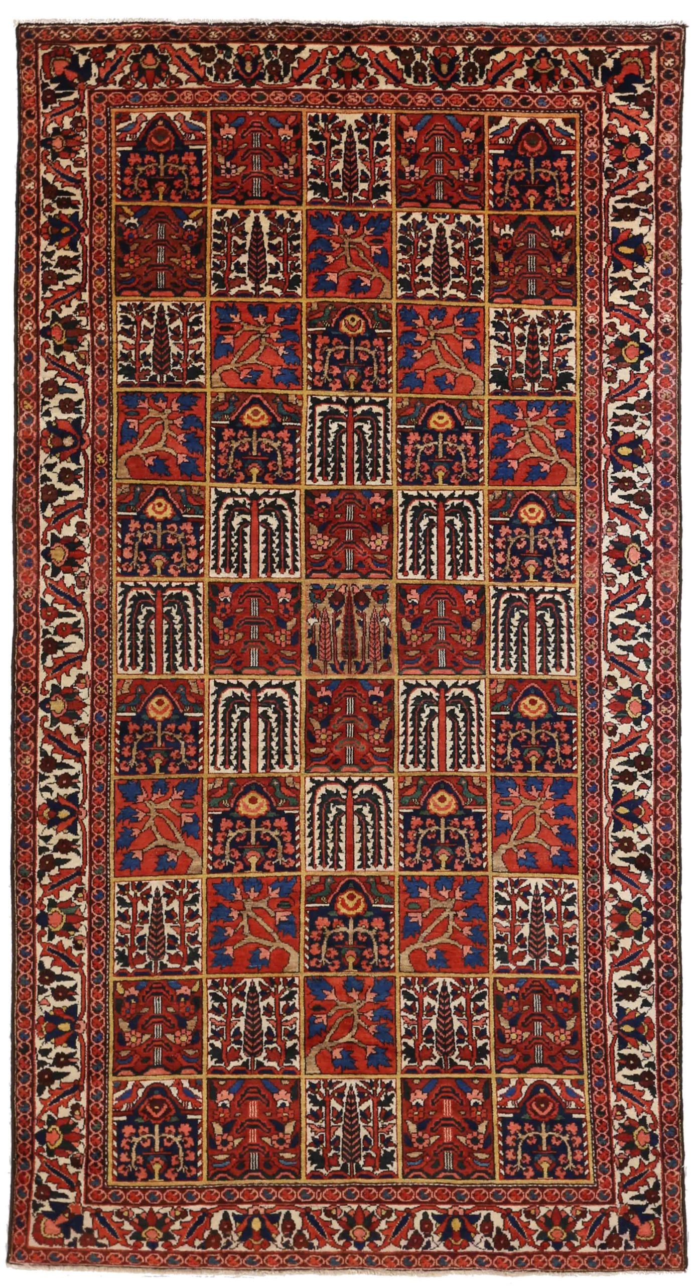 Thumbnail 10 for Vintage Persian Bakhtiar Tribal Rug 10413