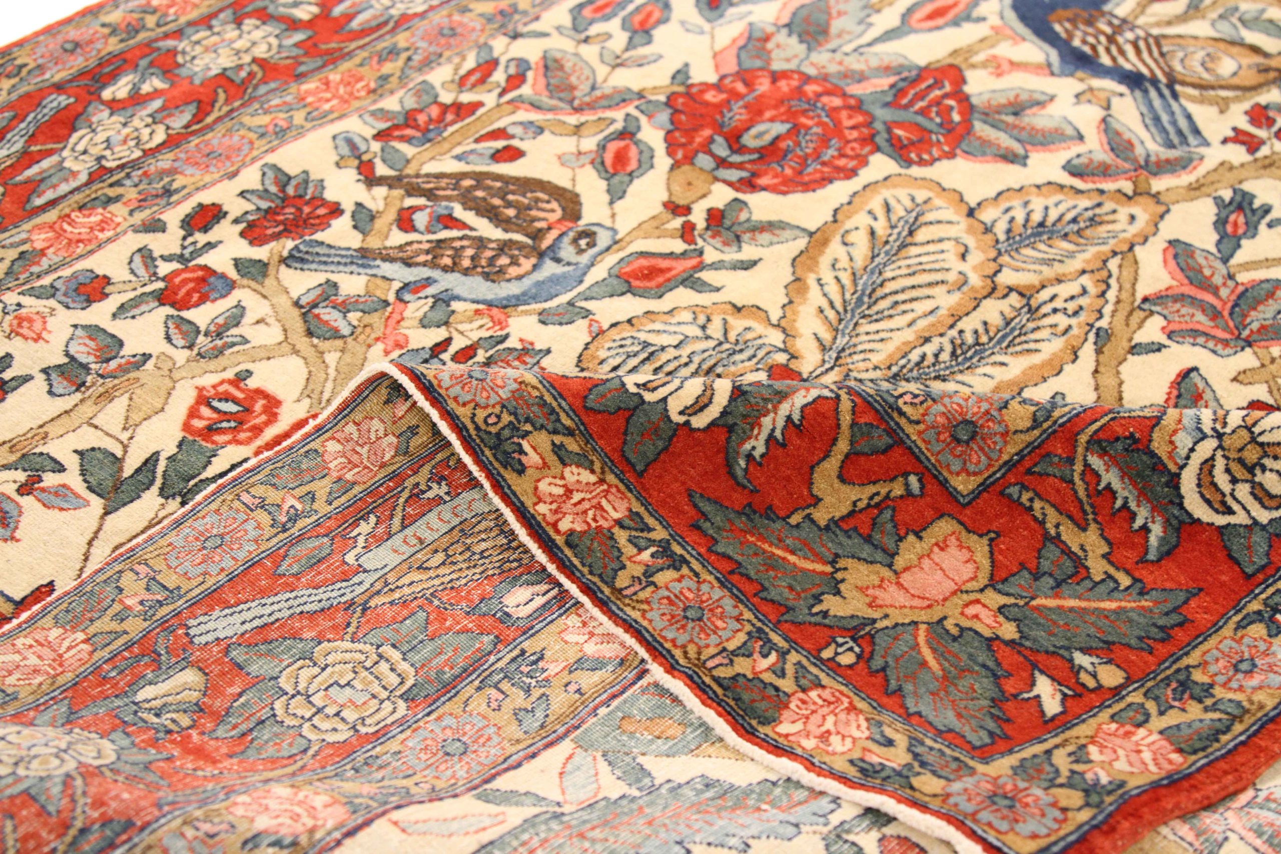 Thumbnail 10 for Antique Persian Qum Traditional Rug 10638