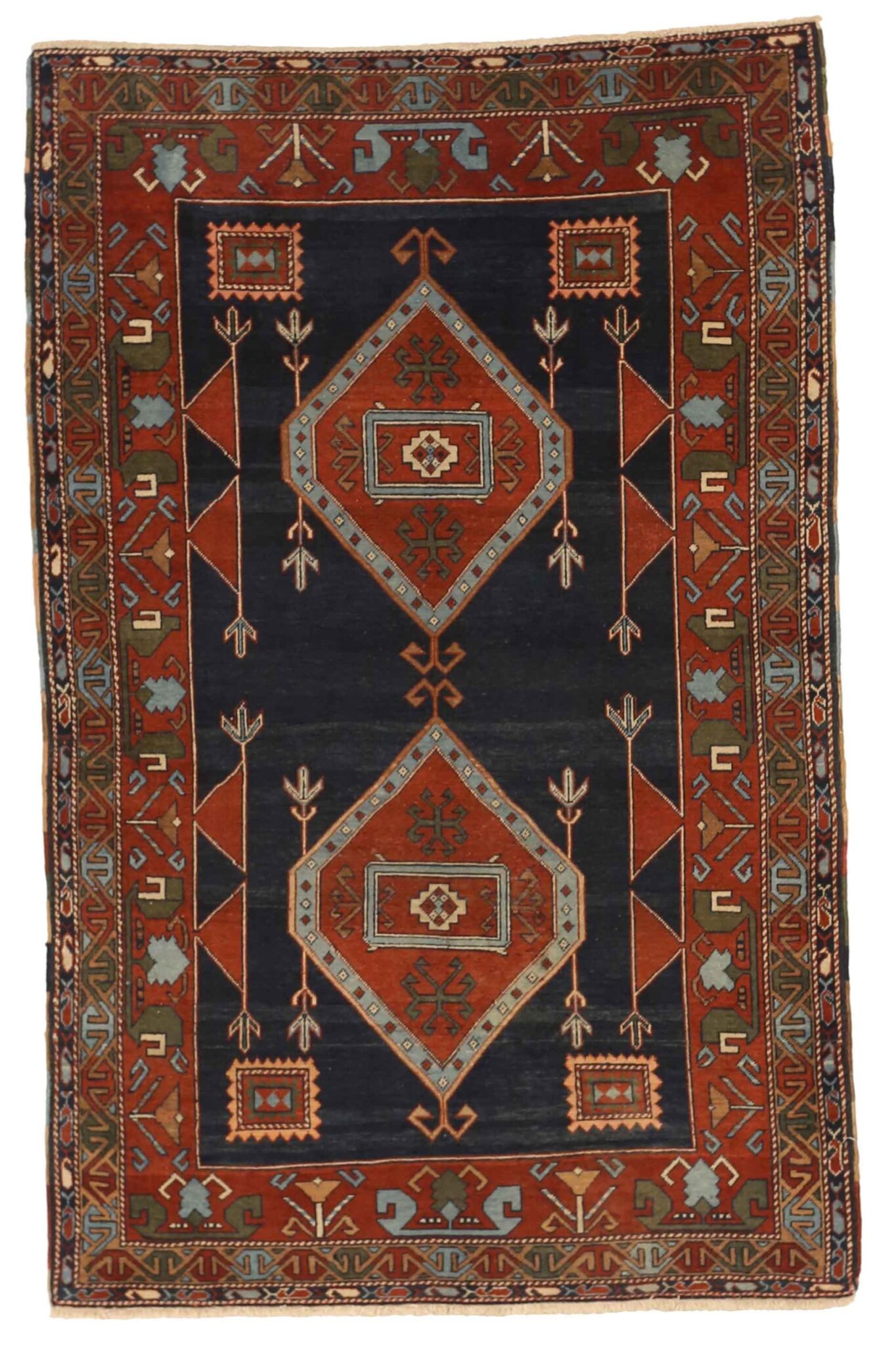 Thumbnail 14 for Antique Russia Kazakhstan Transitional Rug 10675