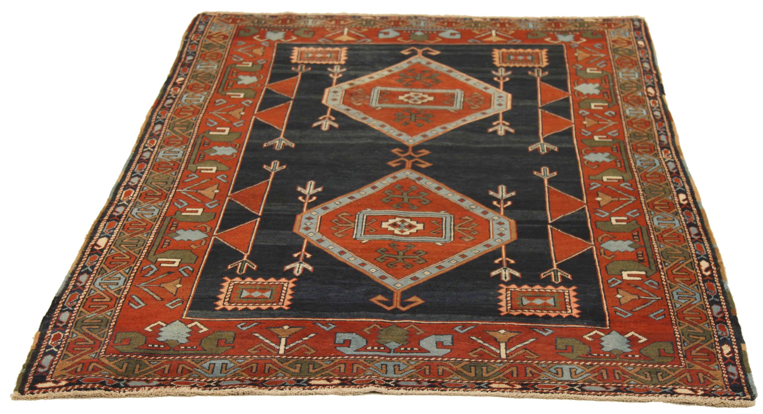 Thumbnail 12 for Antique Russia Kazakhstan Transitional Rug 10675