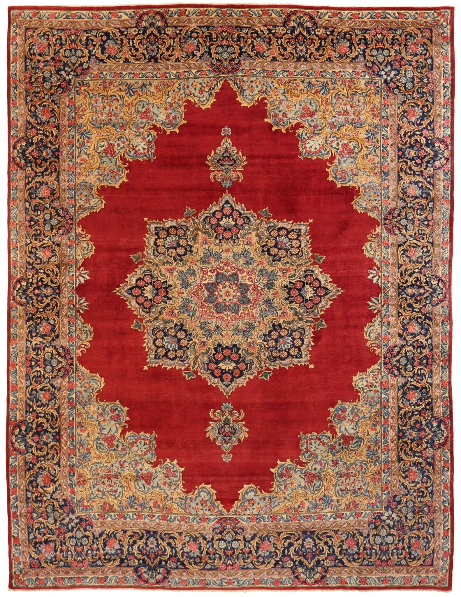 Thumbnail 12 for Antique Persian Kerman Traditional Rug 10678