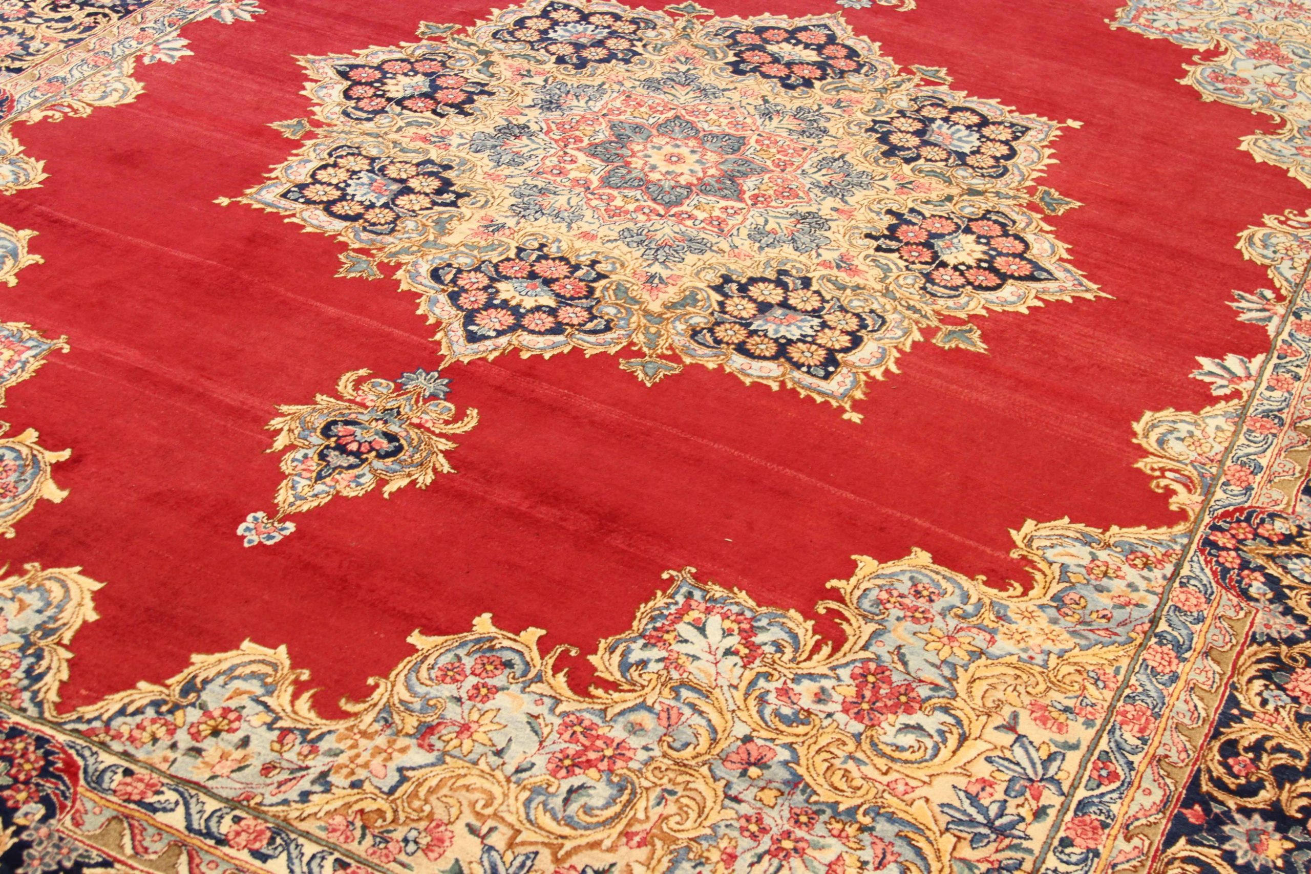 Thumbnail 13 for Antique Persian Kerman Traditional Rug 10678