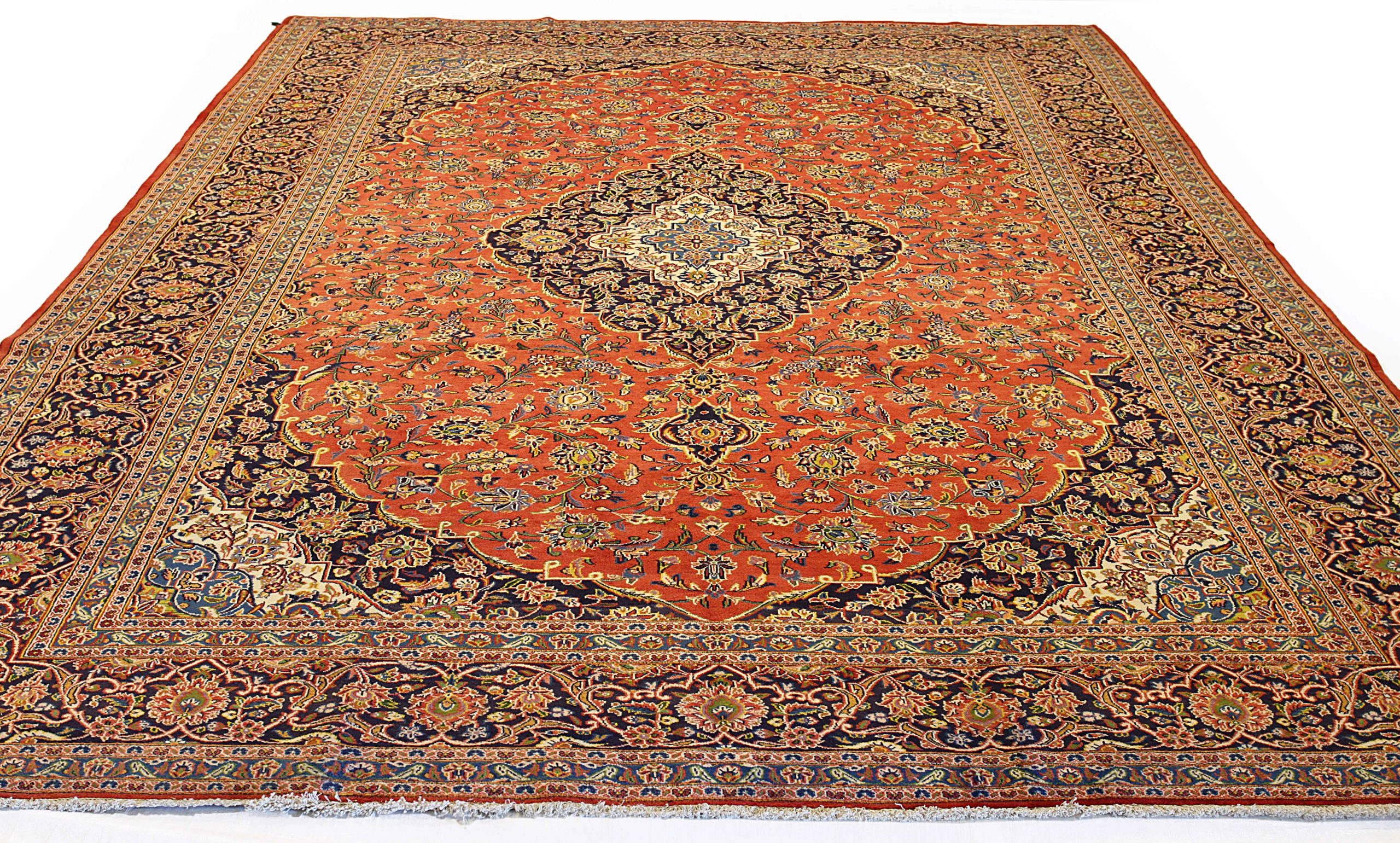 Thumbnail 14 for Antique Persian Kashan Traditional Rug 10691