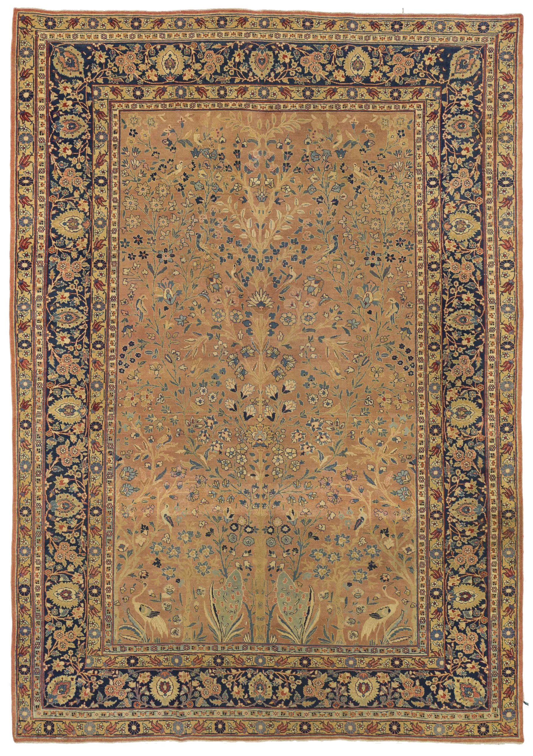 Thumbnail 11 for Antique Persian Tabriz Traditional Rug 10756