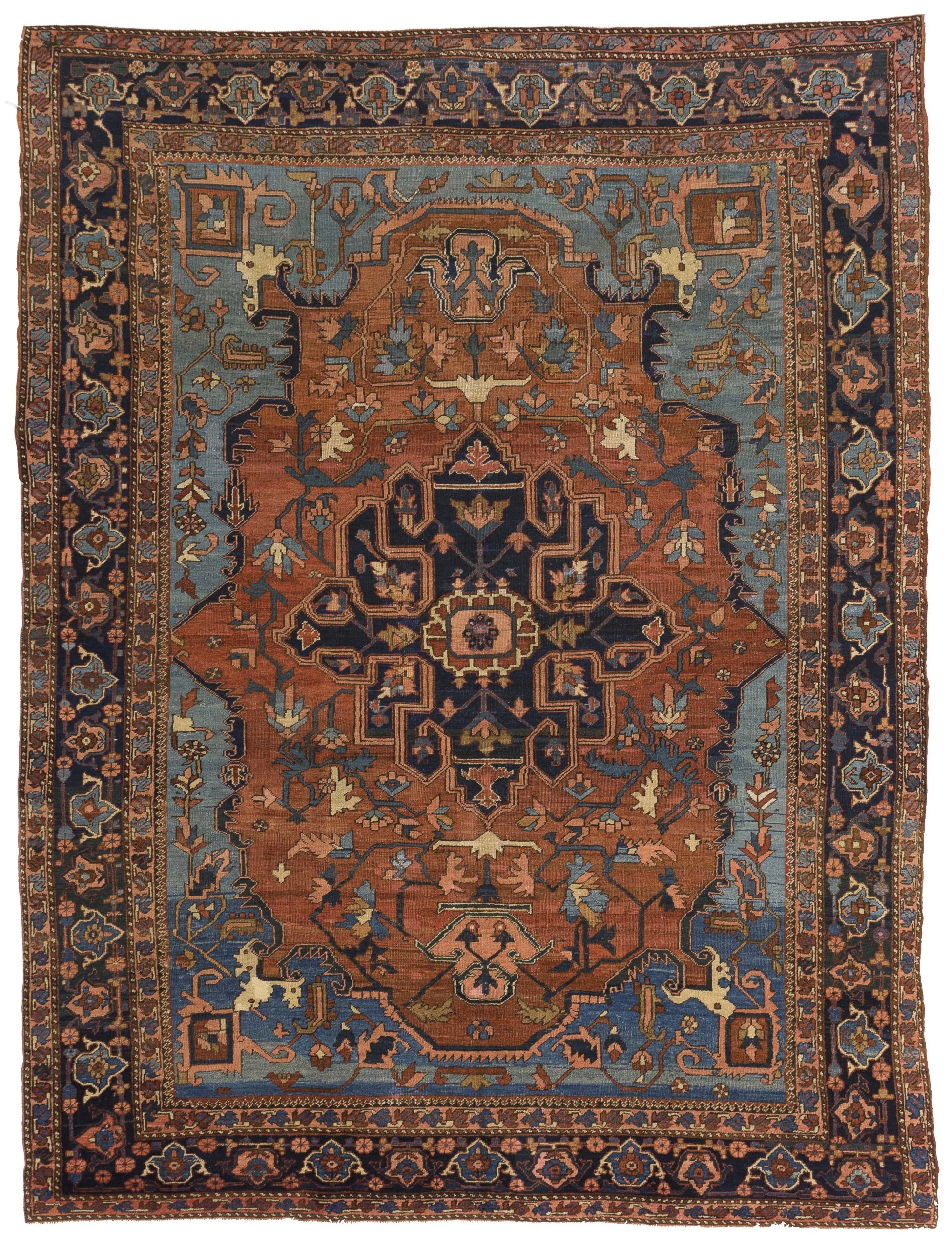 Thumbnail 8 for Antique Persian Heriz Traditional Rug 10774
